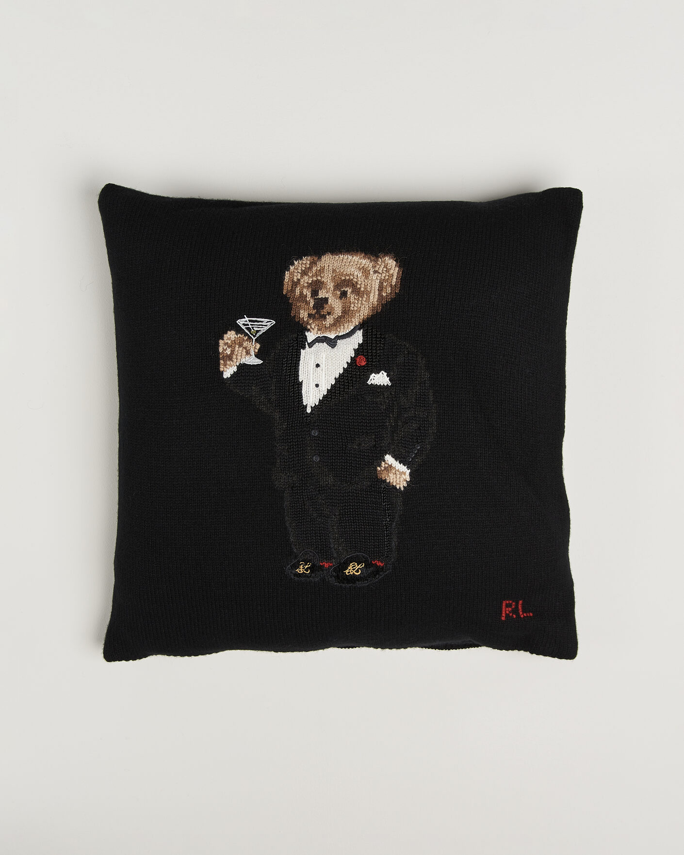 Heren | Thuis | Ralph Lauren Home | Martini Bear Wool Pillow Black
