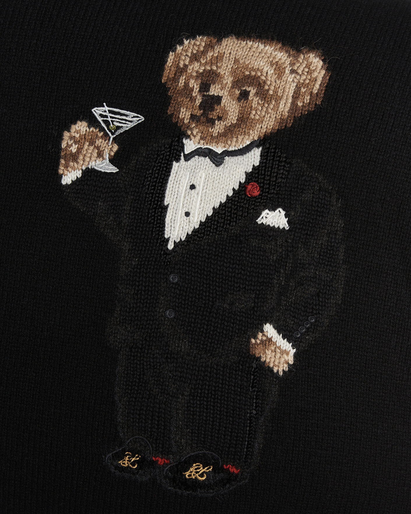 Heren | Thuis | Ralph Lauren Home | Martini Bear Wool Pillow Black