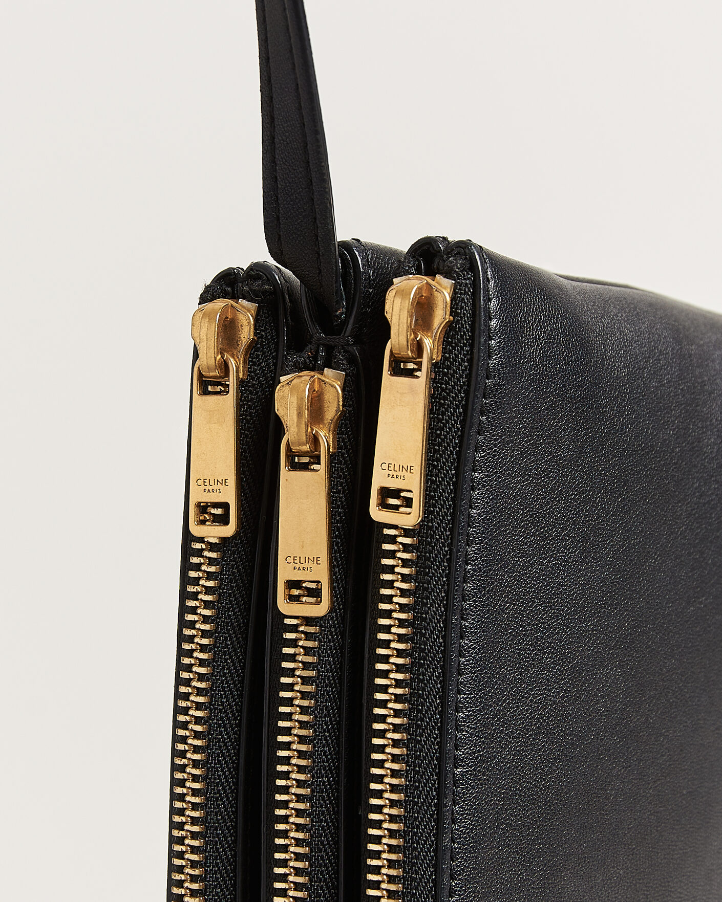 Heren | Pre-Owned & Vintage Bags | Celine Pre-Owned | Trio Bag Small Leather Black