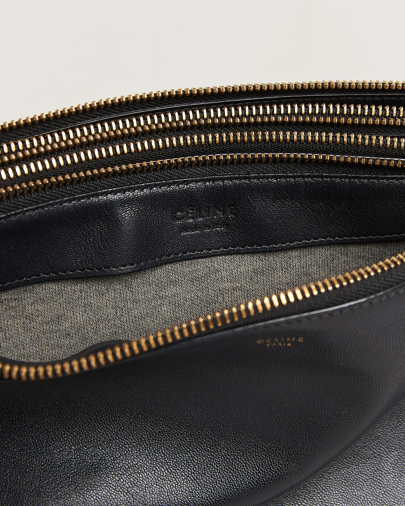 Heren | Pre-Owned & Vintage Bags | Celine Pre-Owned | Trio Bag Medium Leather Black