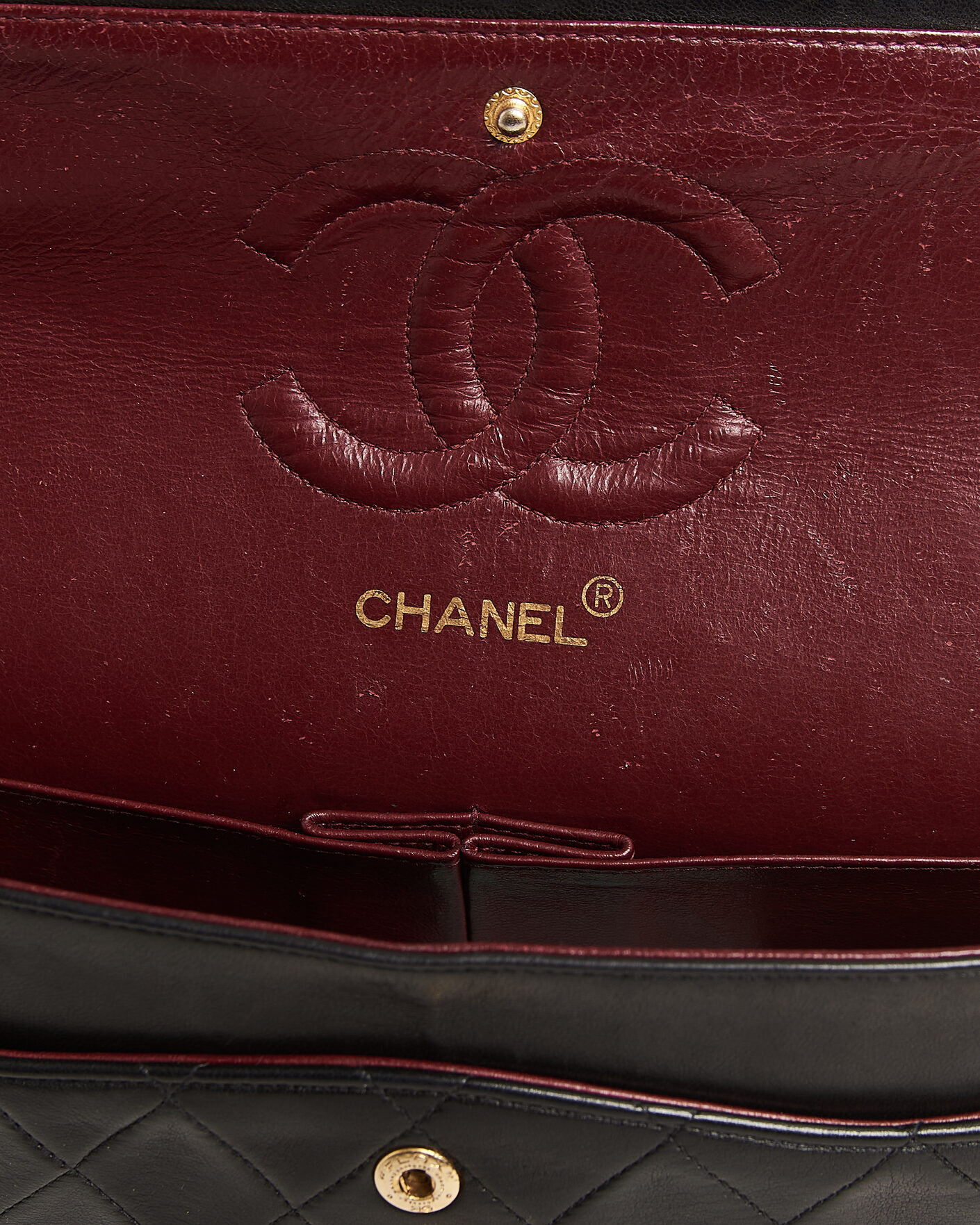 Heren | Pre-Owned & Vintage Bags | Chanel Pre-Owned | Classic Medium Double Flap Bag Lambskin Black