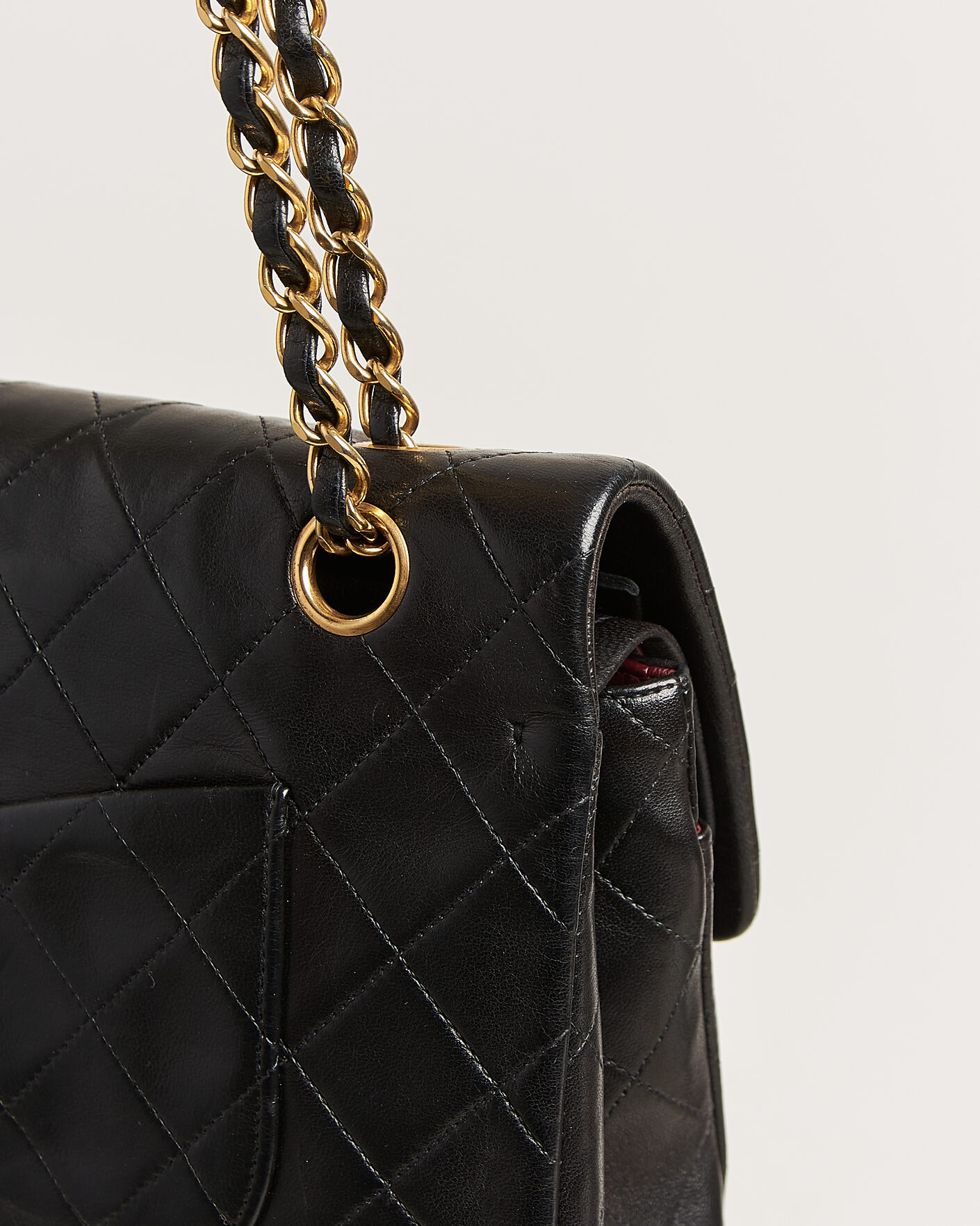 Heren | Pre-Owned & Vintage Bags | Chanel Pre-Owned | Classic Medium Double Flap Bag Lambskin Black