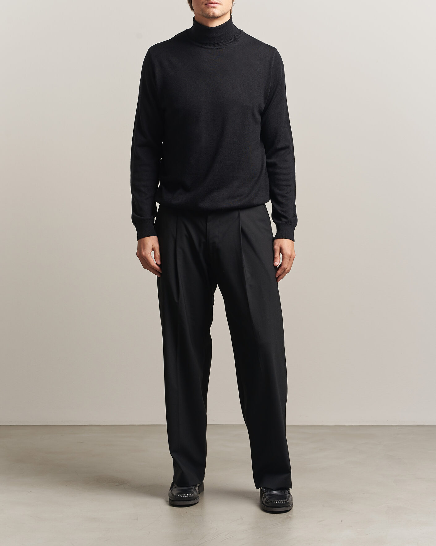 Heren | Truien | Filippa K | Merino Knitted Turtleneck Black