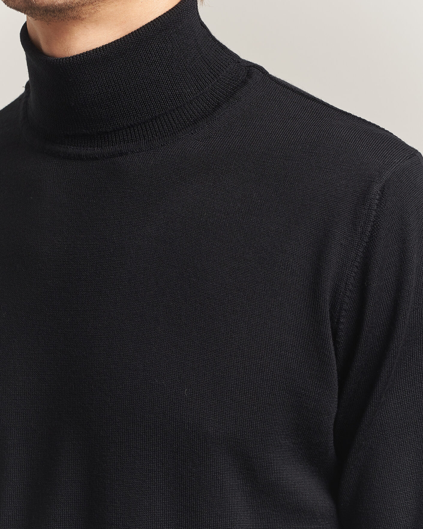 Heren | Truien | Filippa K | Merino Knitted Turtleneck Black