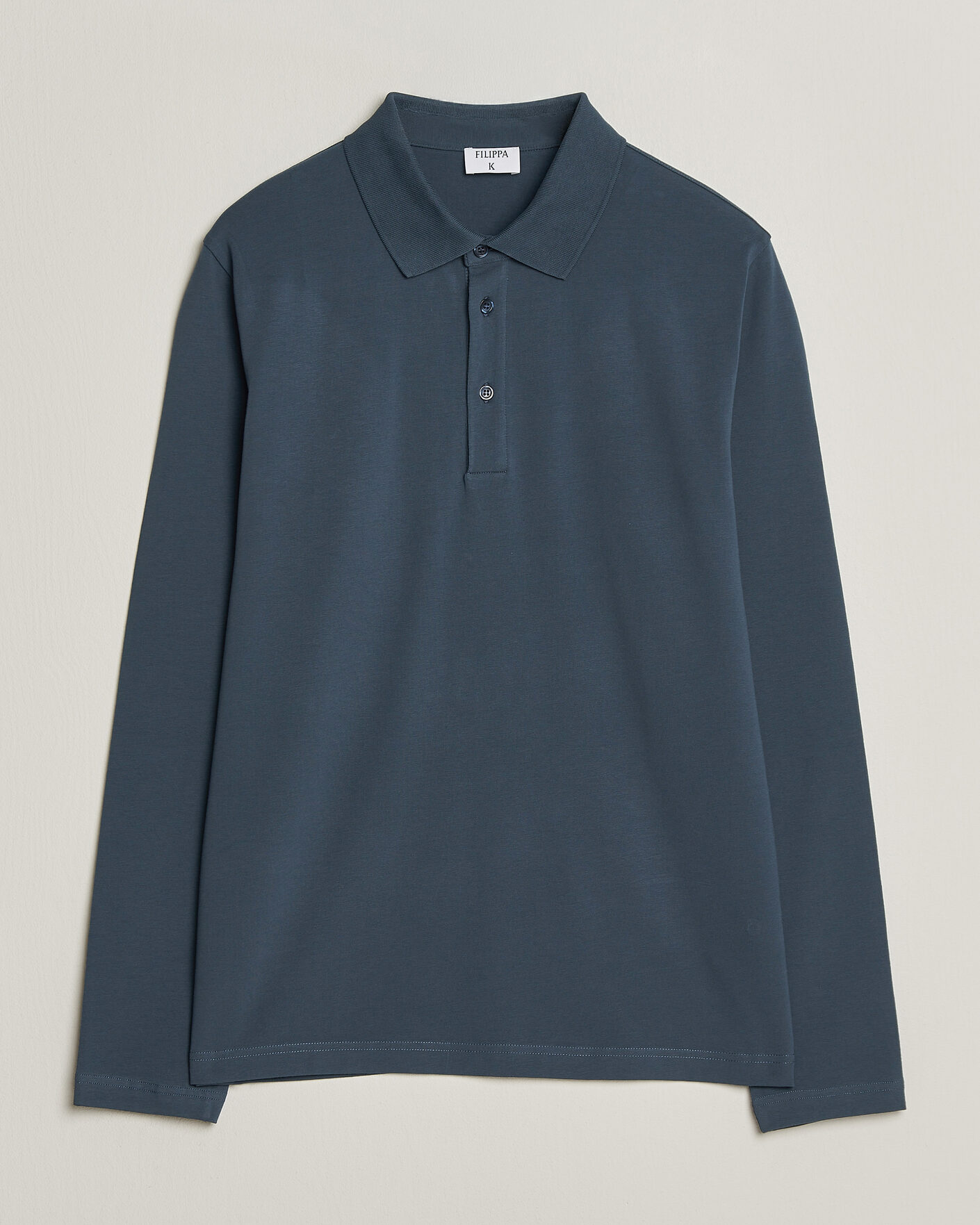 Heren | Polo's | Filippa K | Luke Lycra Polo Shirt Stone Blue