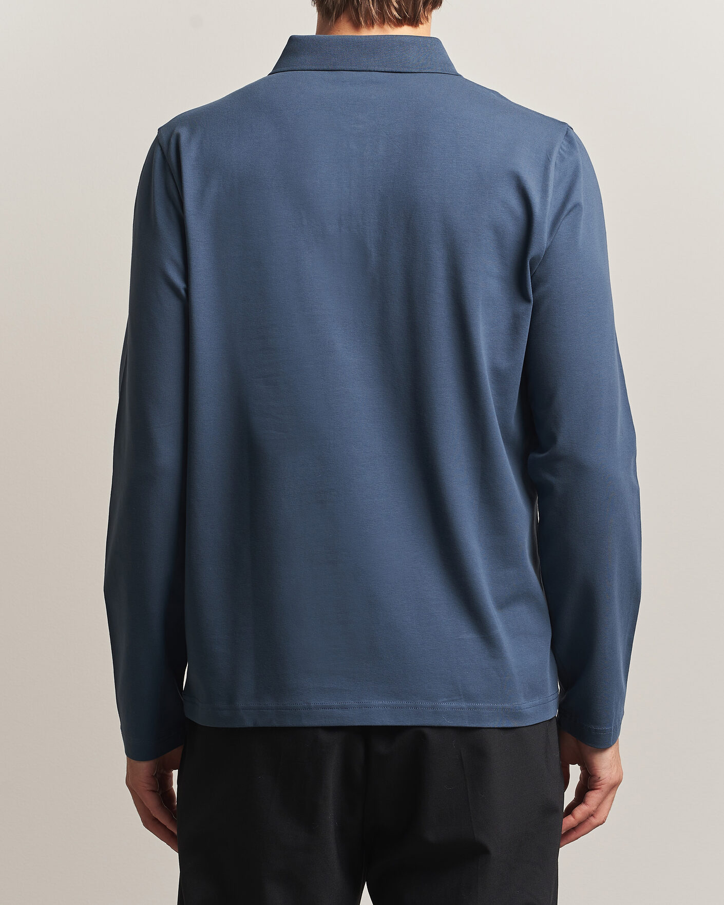 Heren | Polo's | Filippa K | Luke Lycra Polo Shirt Stone Blue