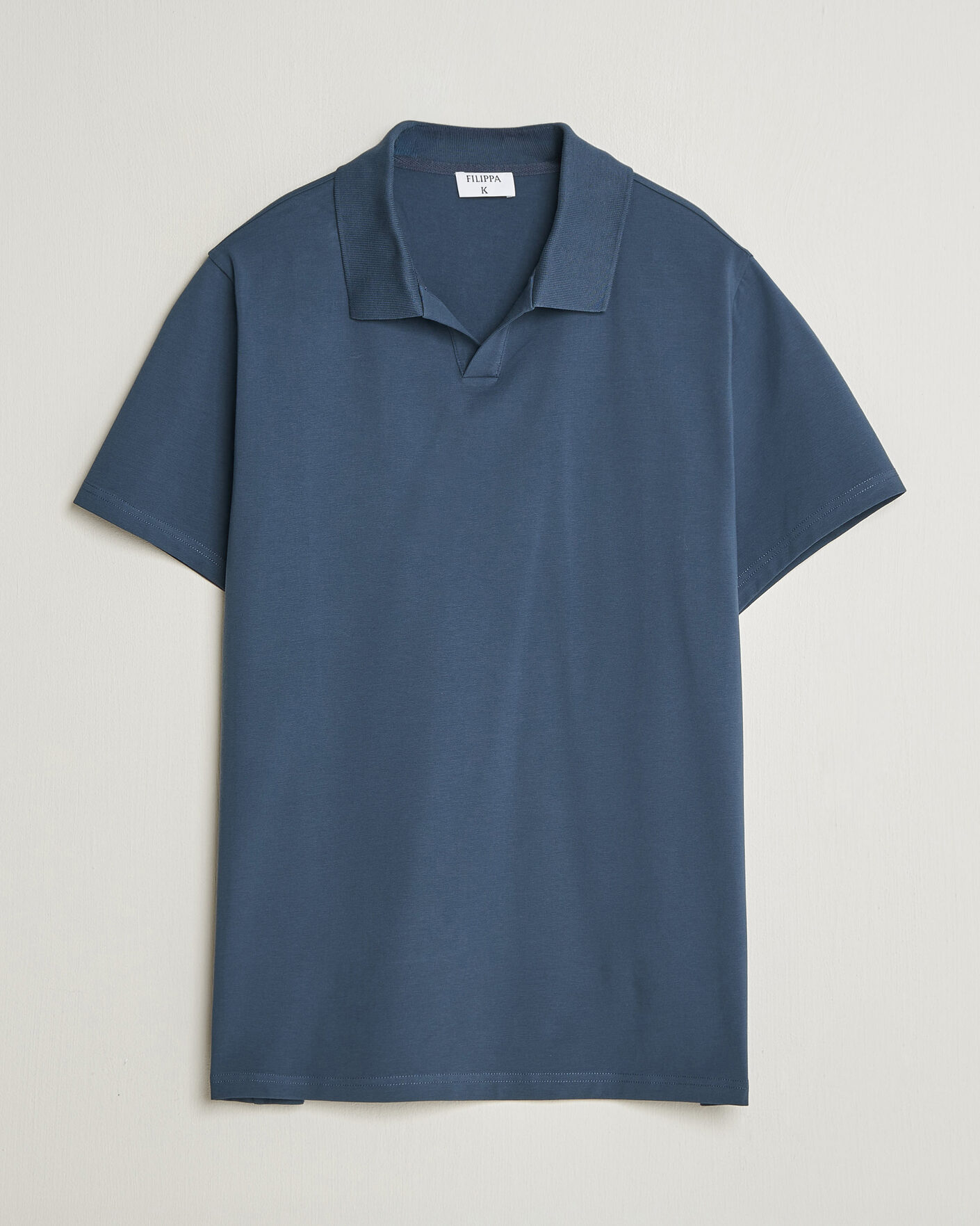 Heren | Polo's | Filippa K | Soft Lycra Polo T-Shirt Stone Blue