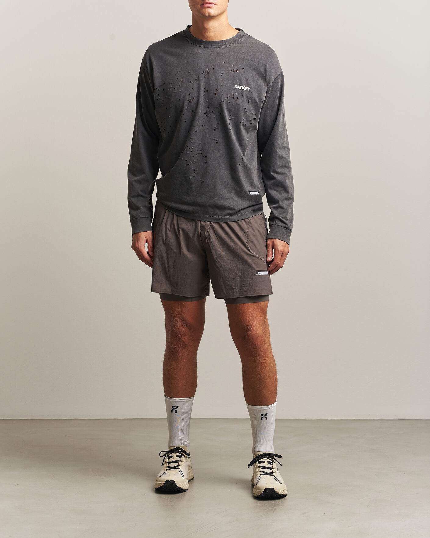 Heren | T-shirts | Satisfy | MothTech Long Sleeve T-Shirt Aged Black