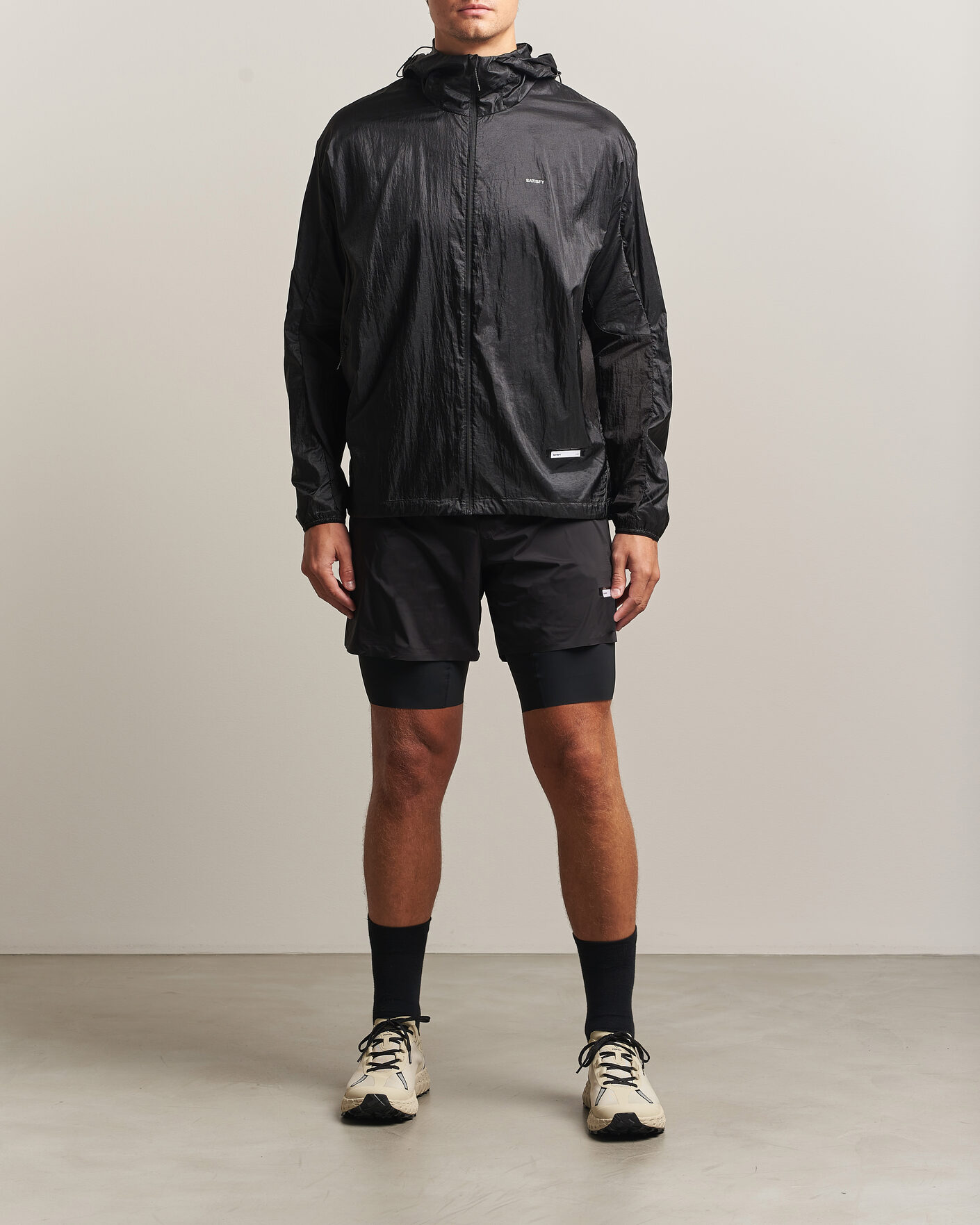 Heren | Jassen | Satisfy | Pertex Diamond Fuse Windbreaker Black