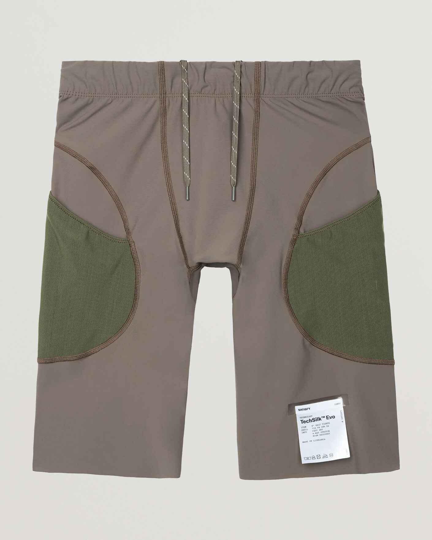 Heren | Korte broek | Satisfy | TechSilk Evo 9 Inch Half Tights Dark Natural