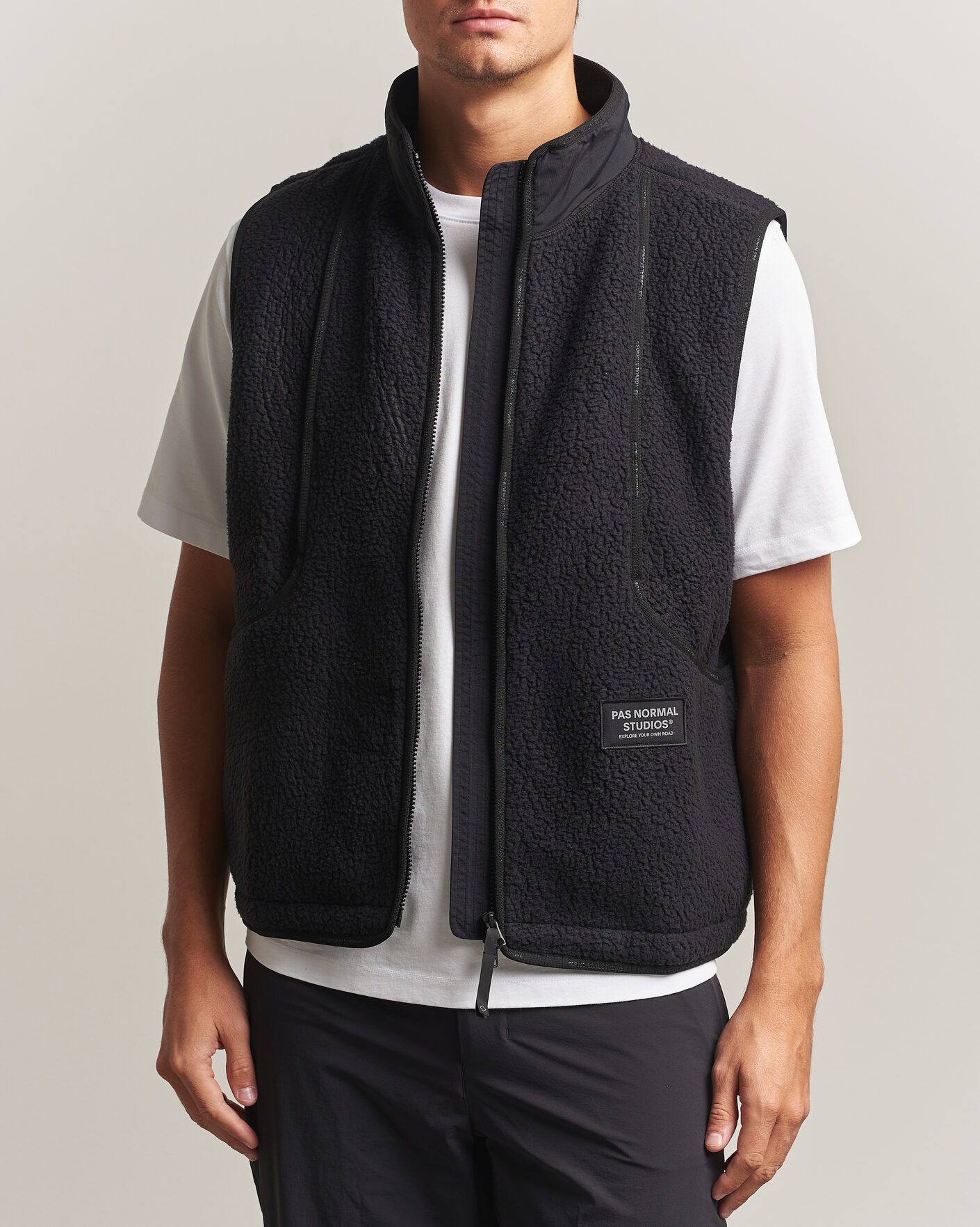Heren | Truien | Pas Normal Studios | Off-Race Pile Fleece Black