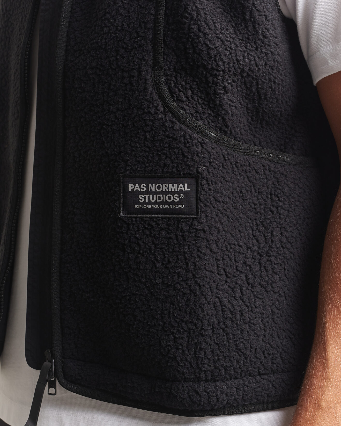 Heren | Truien | Pas Normal Studios | Off-Race Pile Fleece Black