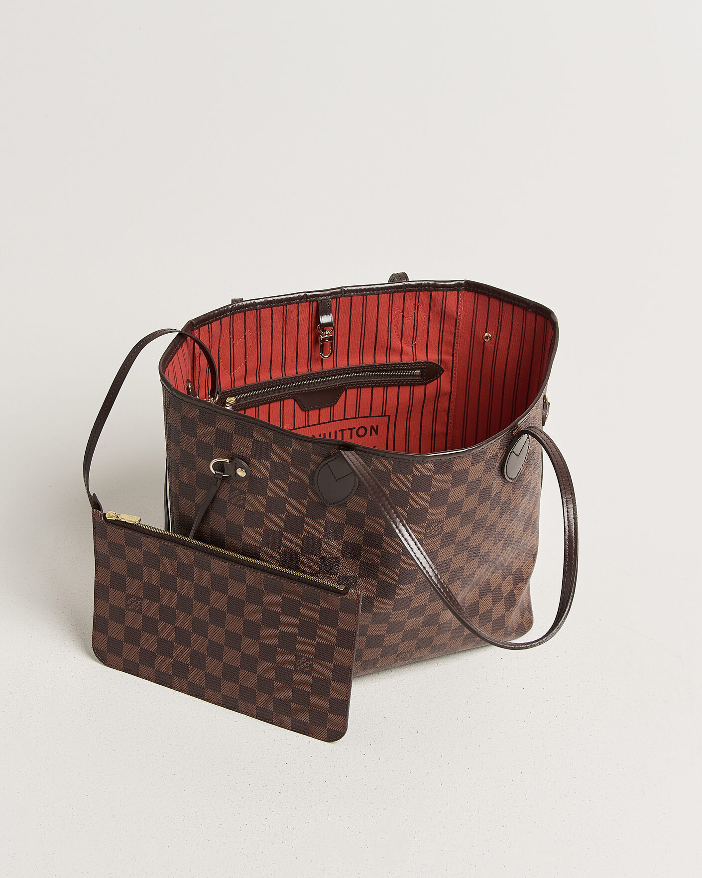 Heren | Pre-Owned & Vintage Bags | Louis Vuitton Pre-Owned | Neverfull MM  Damier Ebene