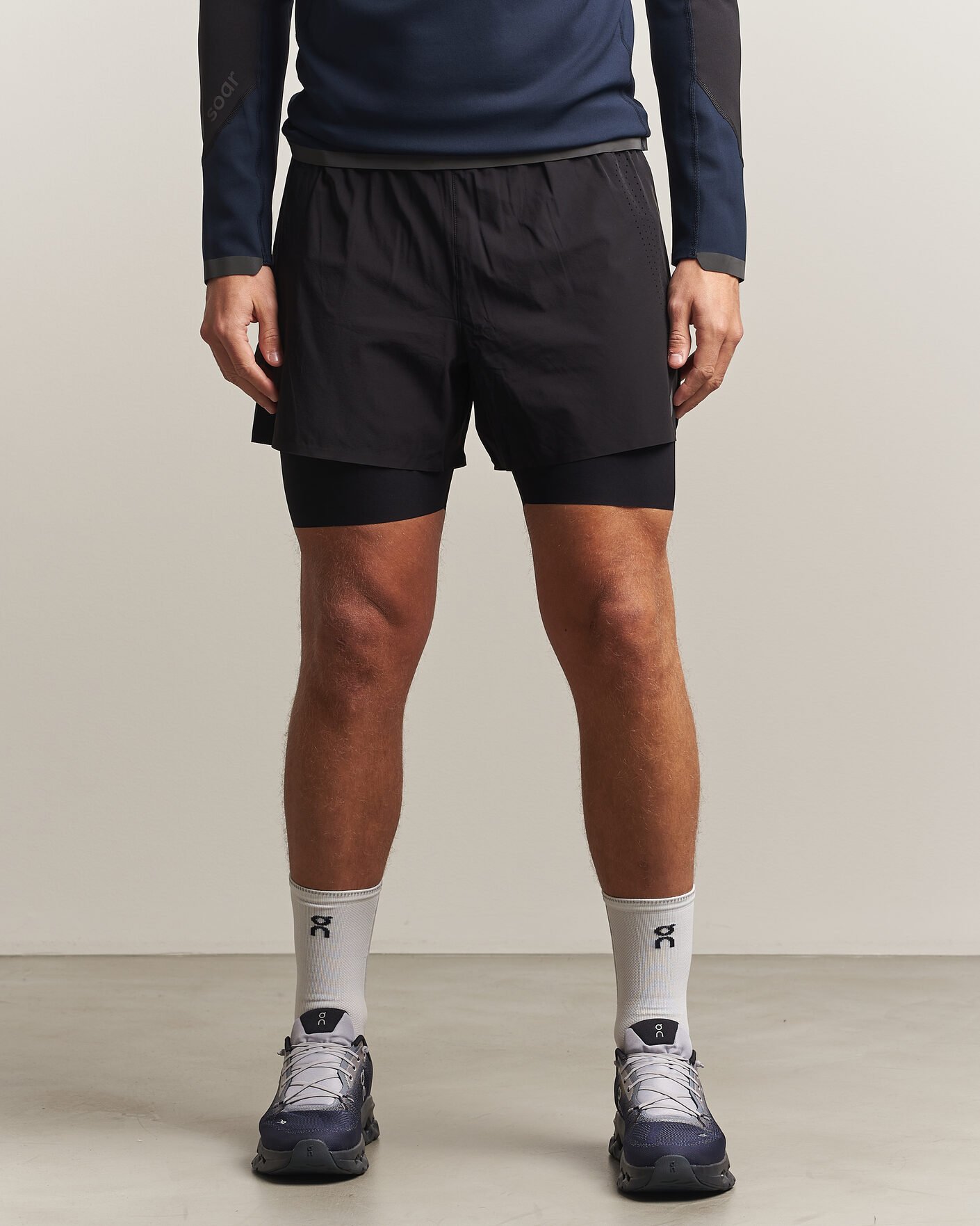 Heren | Korte broek | SOAR Running | Dual Run Shorts Black