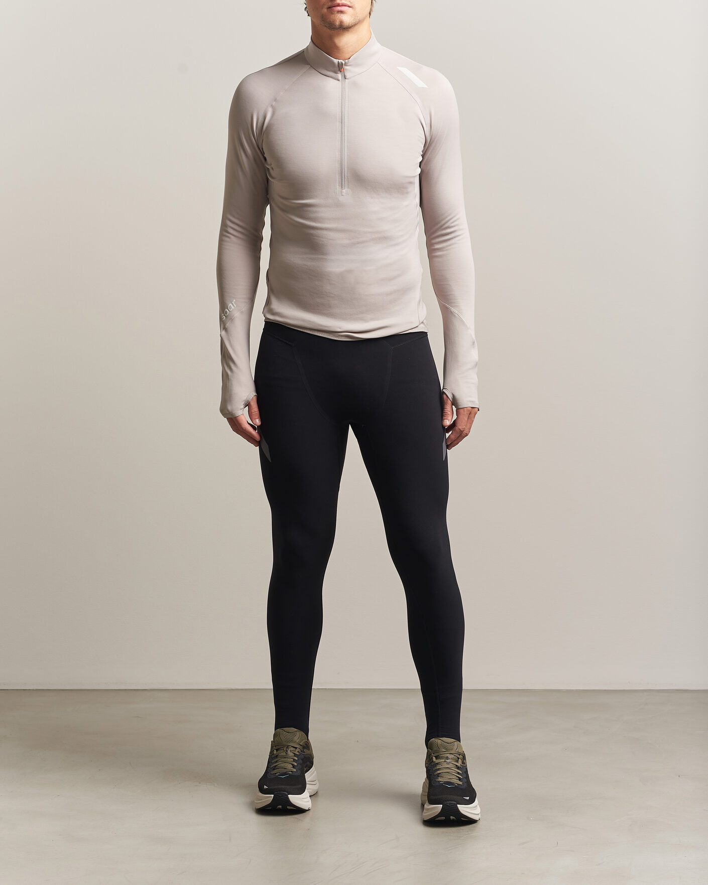 Heren | Truien | SOAR Running | Wool Tech Top Opal Grey