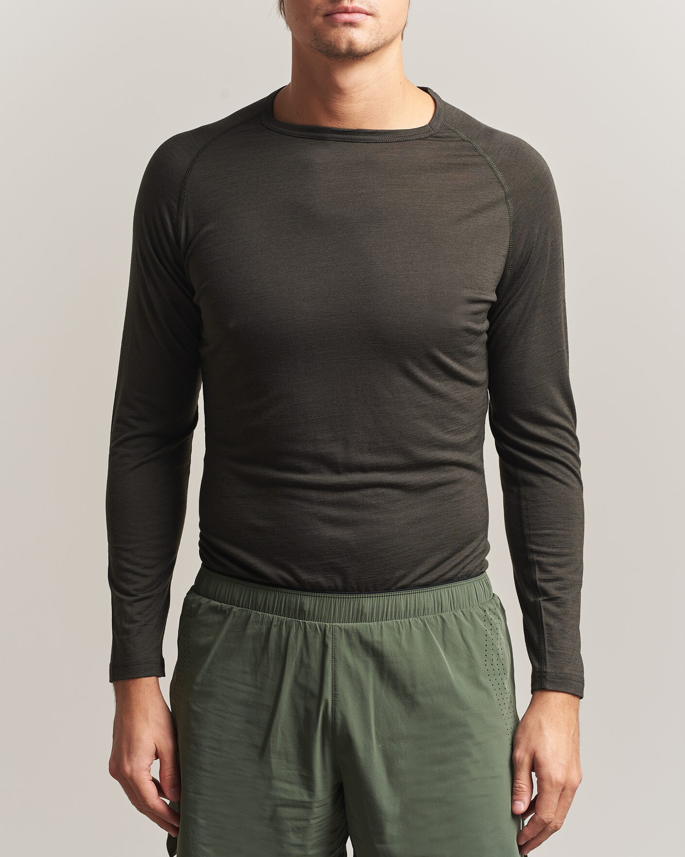 Heren | Truien | SOAR Running | LS Merino/Silk Base Layer Forest
