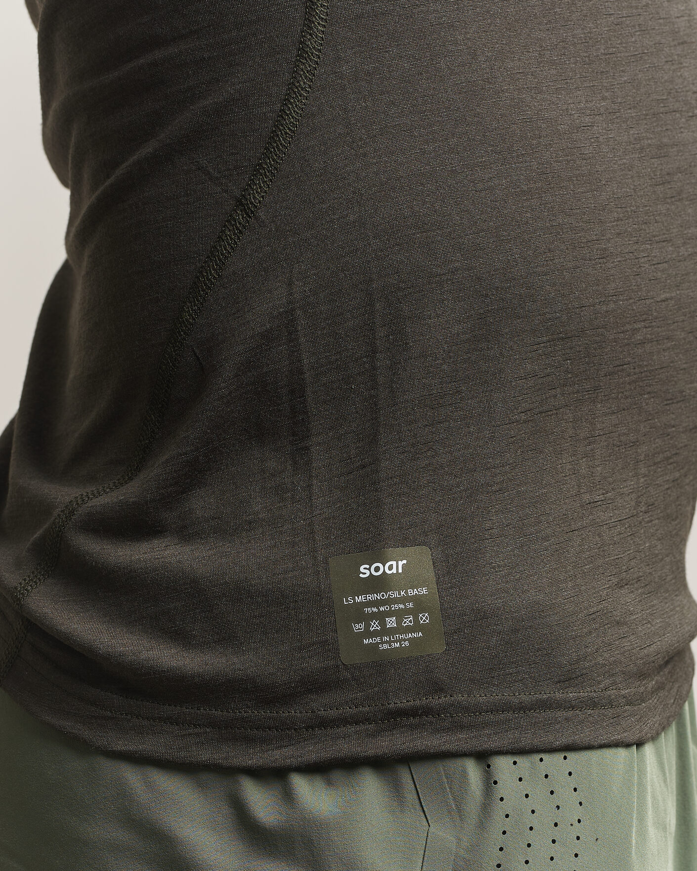 Heren | Truien | SOAR Running | LS Merino/Silk Base Layer Forest