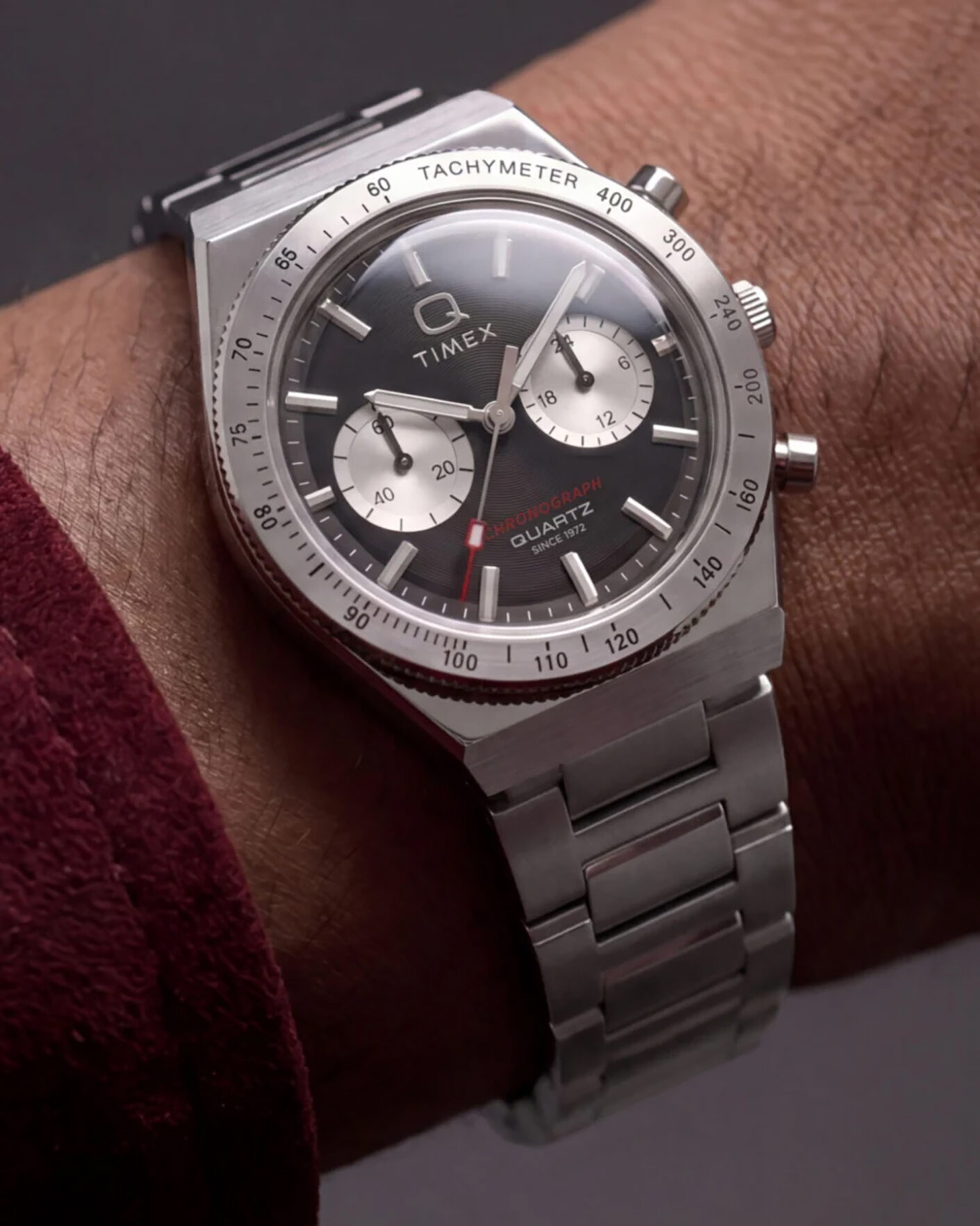 Heren | Timex Q Continental Chronograph 36mm Black Dial | Timex | Q Continental Chronograph 36mm Black Dial