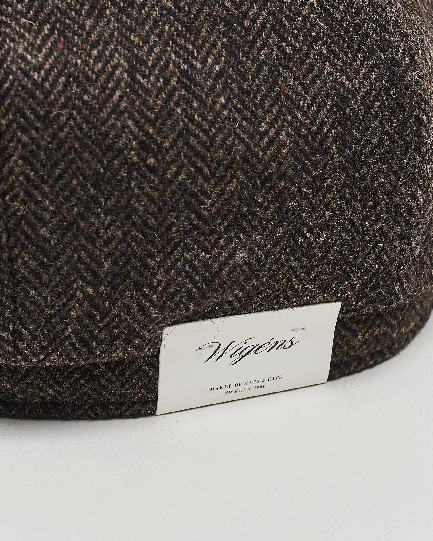 Heren | Hoeden en petten | Wigéns | Newsboy Classic Shetland Wool Cap Dark Brown