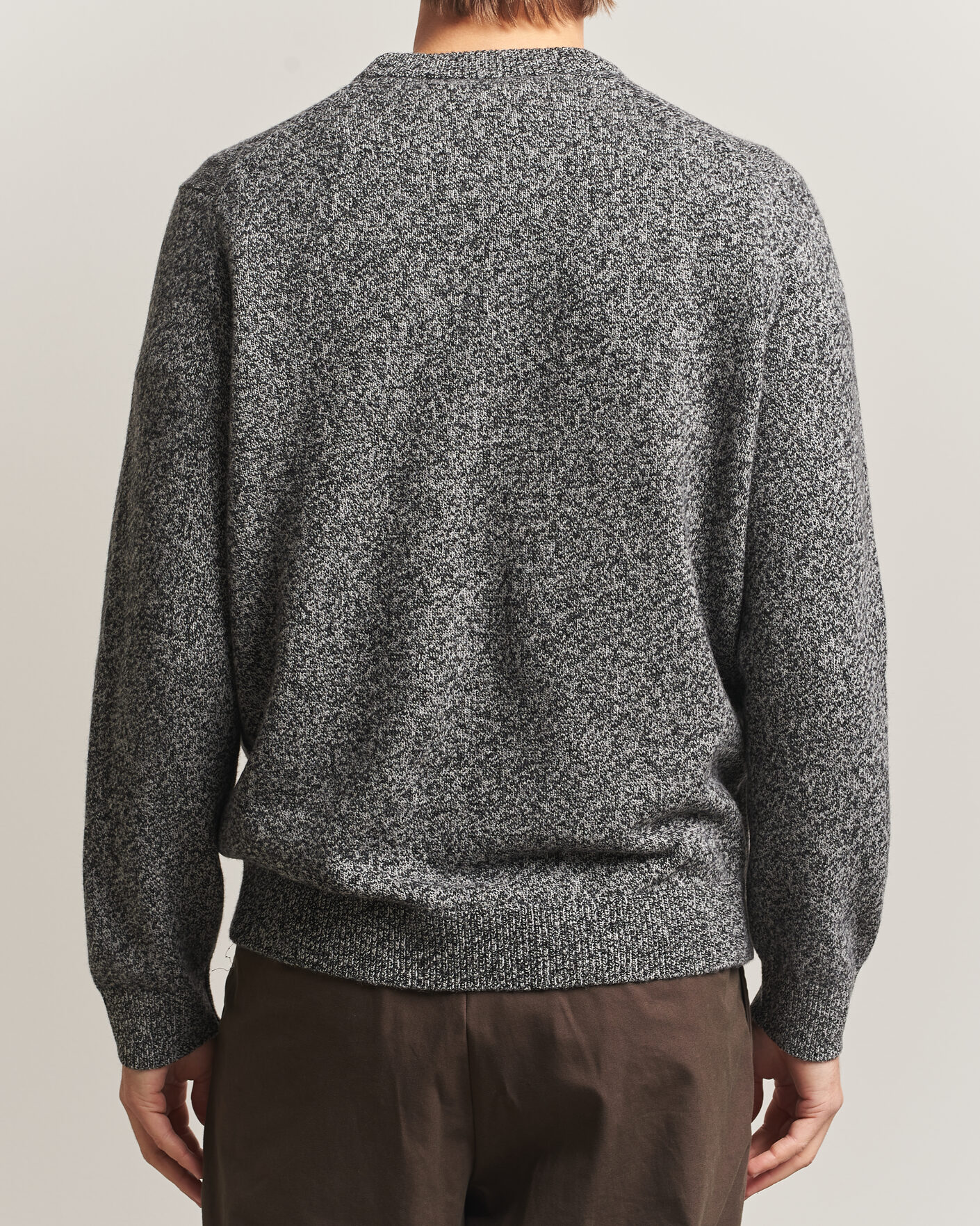 Heren | Truien | Samsøe Samsøe | Isak Knitted Crew Neck Black White Melange