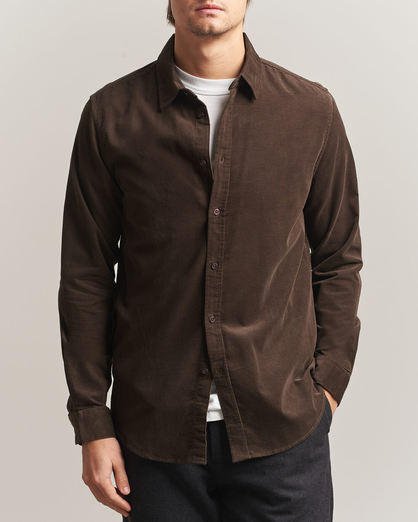 Heren | Overhemden | Samsøe Samsøe | Liam Baby Cord Checked Shirt Delicioso
