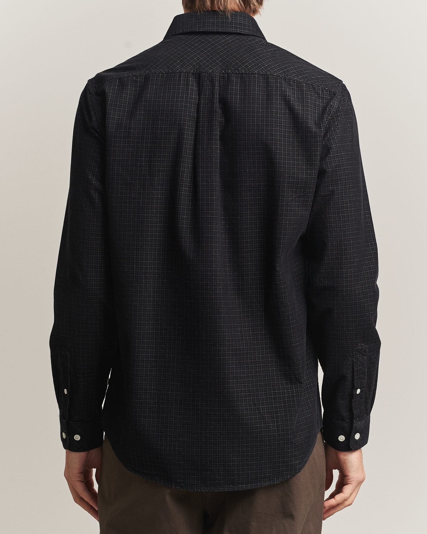 Heren | Overhemden | Samsøe Samsøe | Liam Baby Cord Checked Shirt Black
