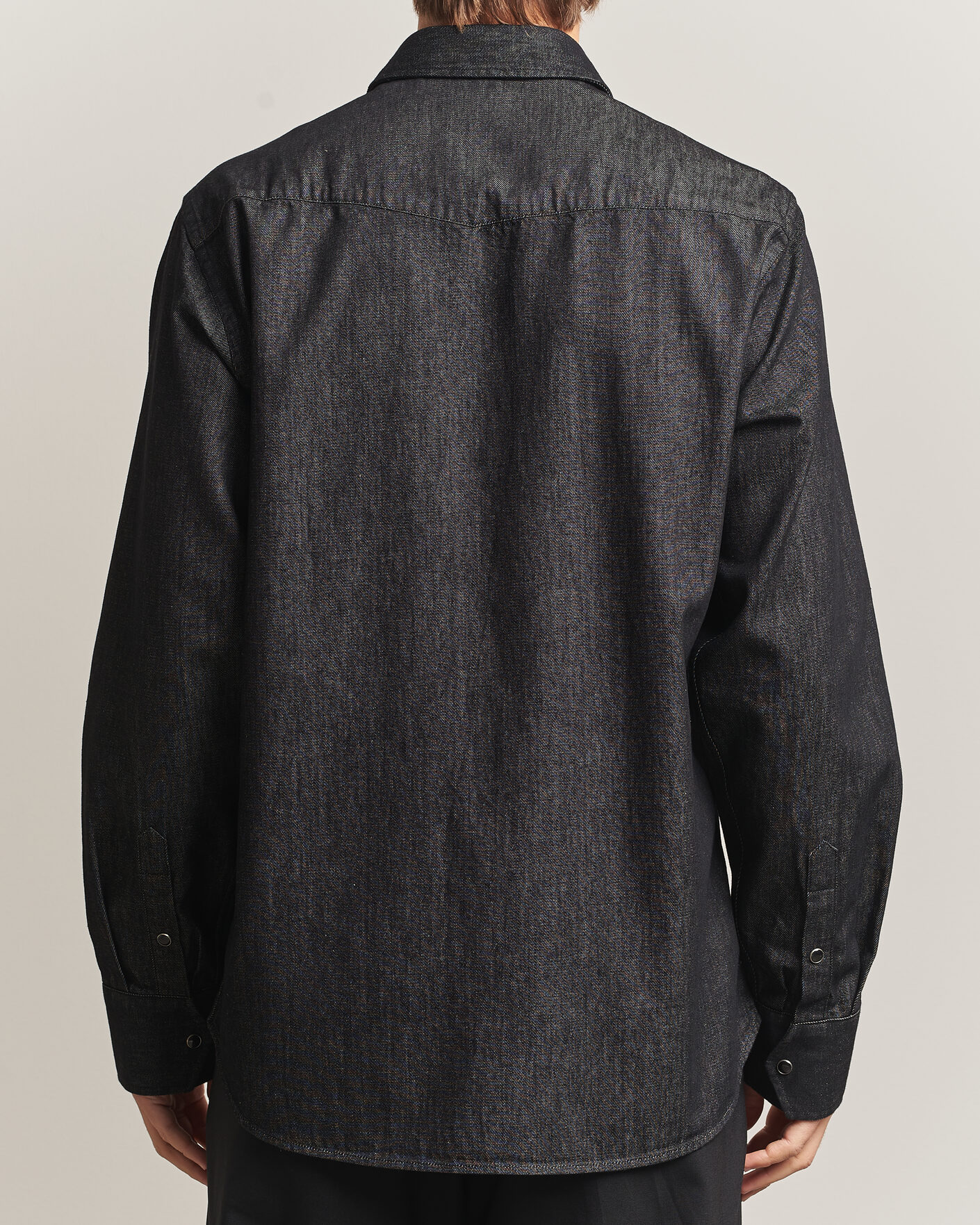 Heren | Overhemden | Oscar Jacobson | Straight Fit Western Shirt Dark Grey