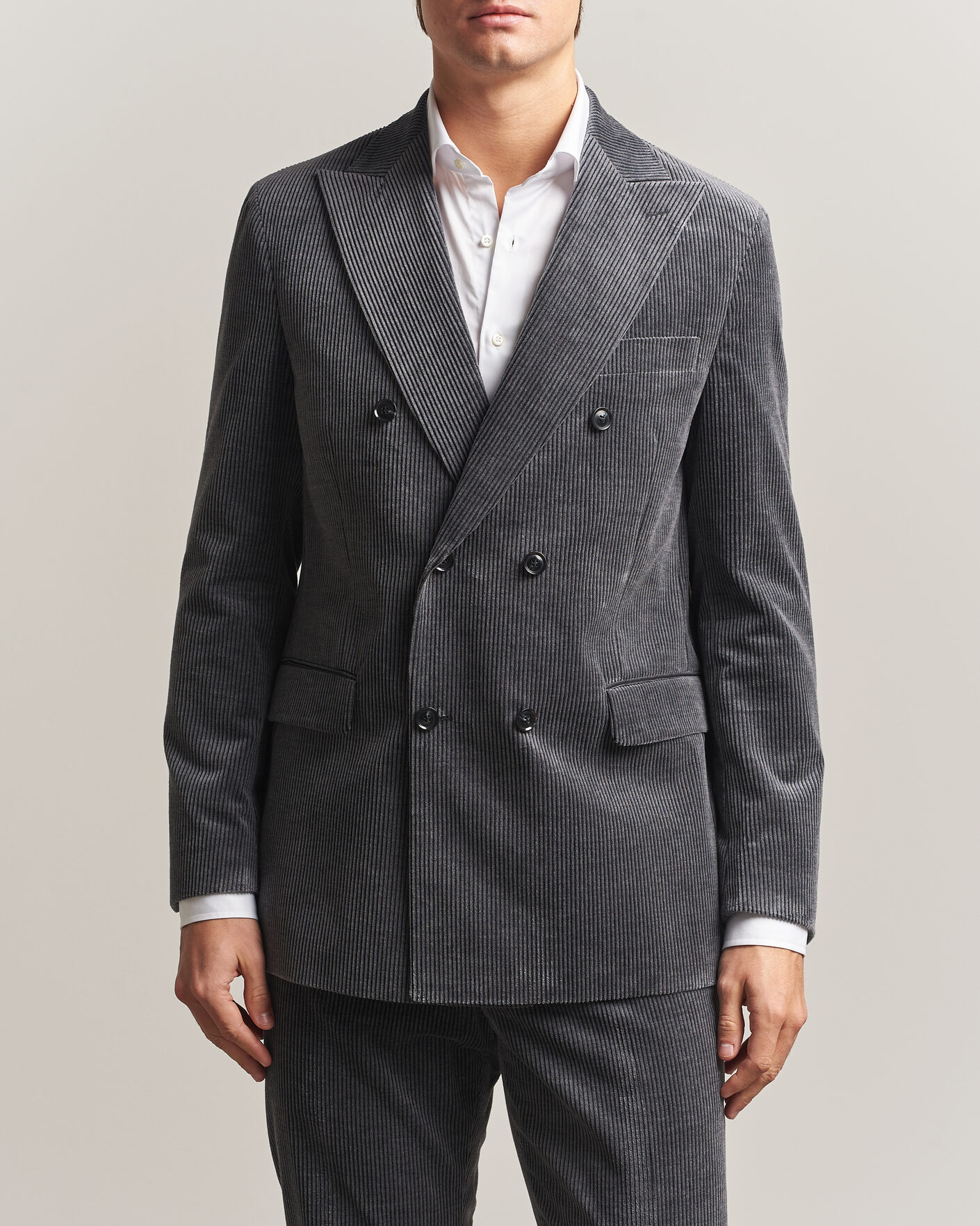 Heren | Blazers | Oscar Jacobson | Farris Corduroy Blazer Grey