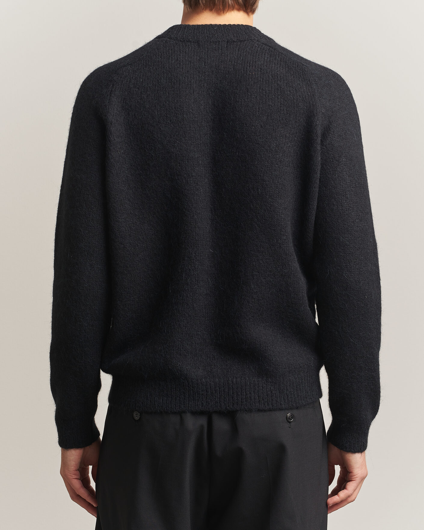 Heren | Truien | Oscar Jacobson | Andie Alpacka/Merino Knitted Sweater Black