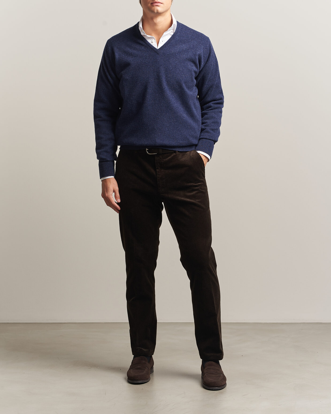 Heren | Truien | William Lockie | Rob Lambswool V-Neck Astra