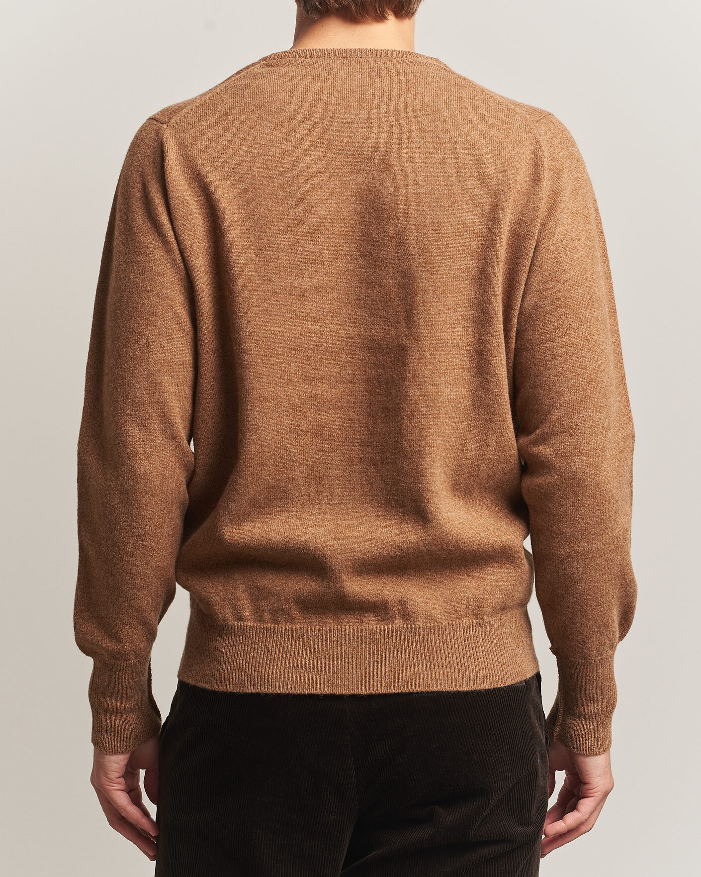 Heren | Truien | William Lockie | Rob Lambswool Crewneck Driftwood
