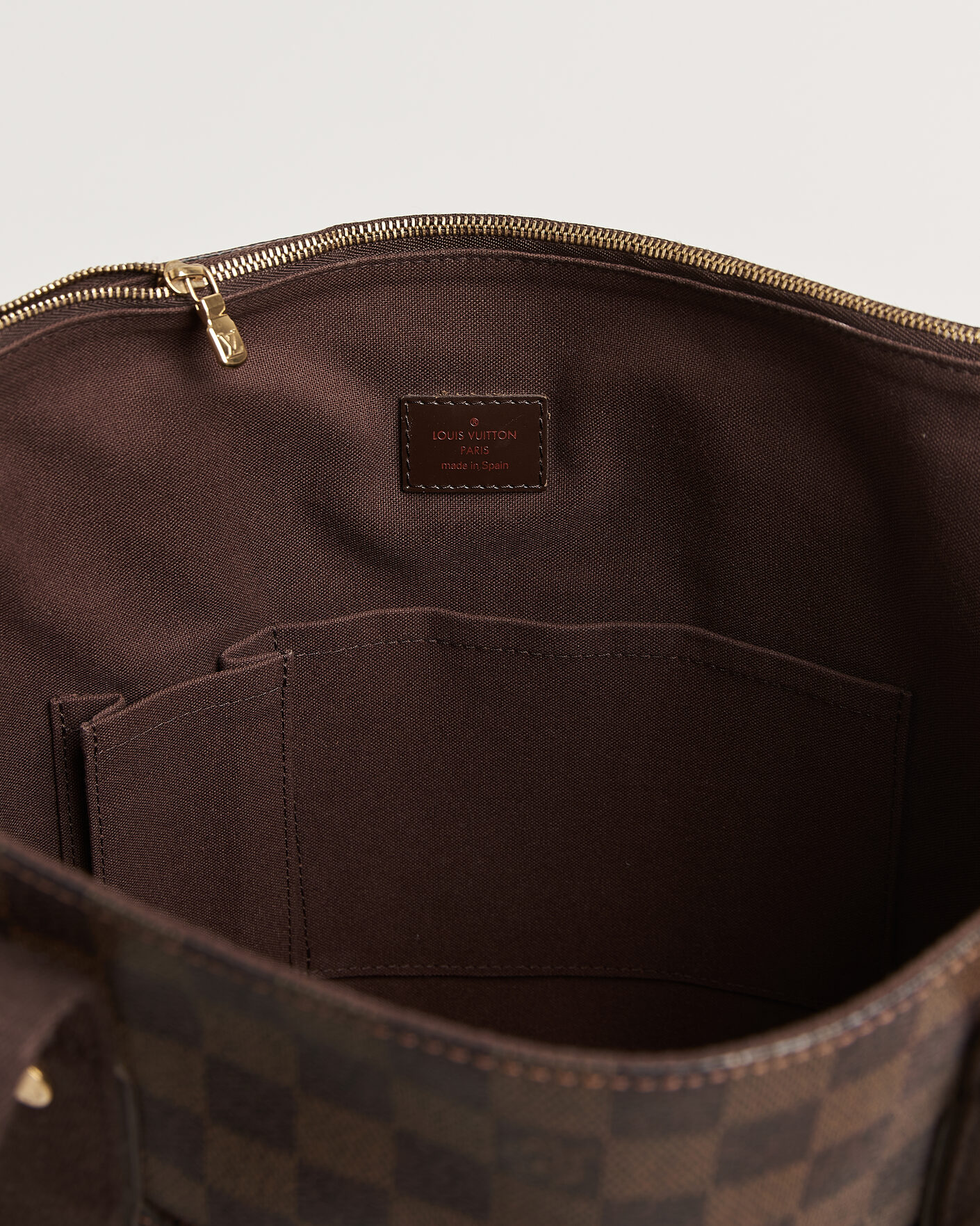 Heren | Pre-Owned & Vintage Bags | Louis Vuitton Pre-Owned | Cabas Bobur Tote Bag Damier Ebene