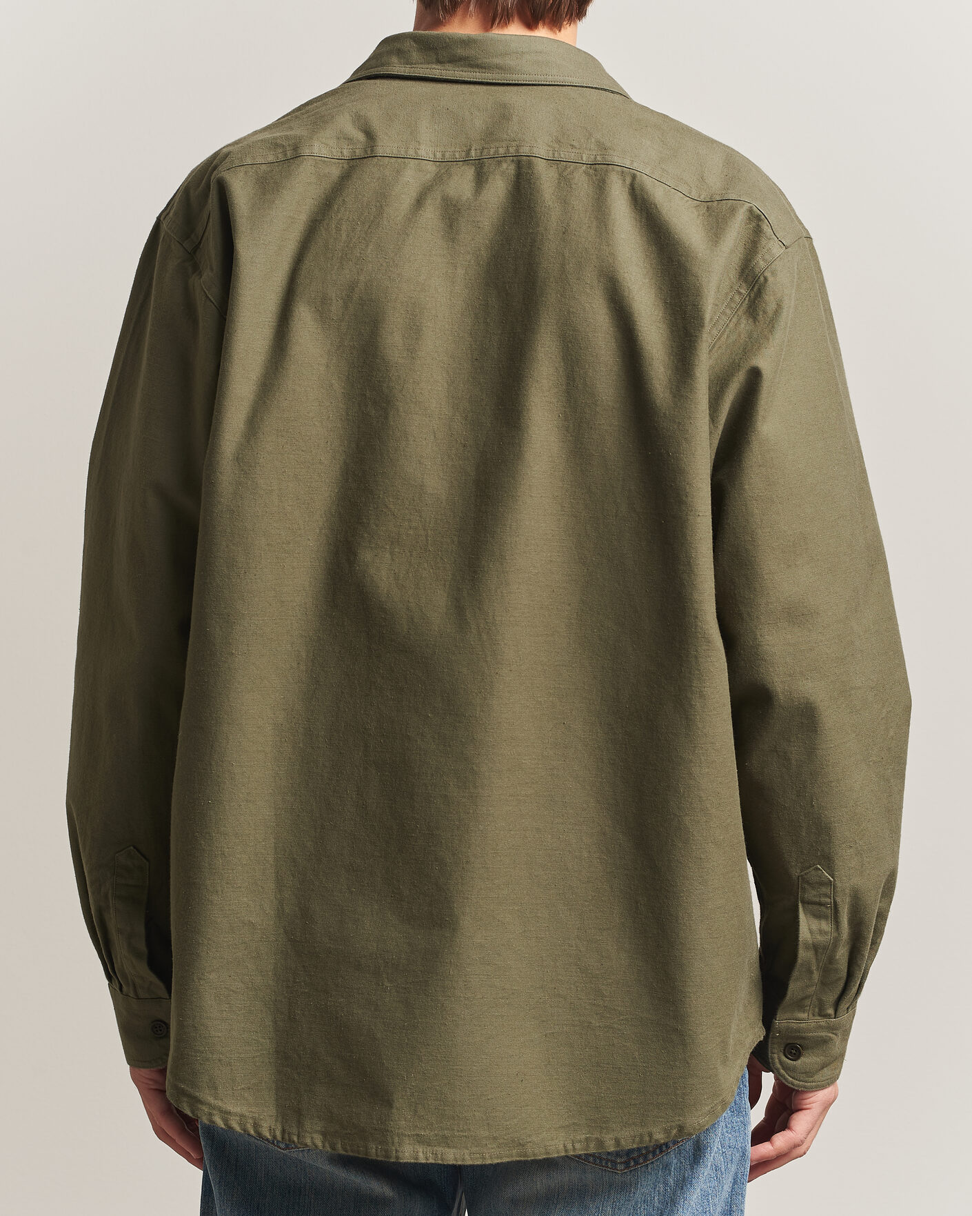 Heren | Overhemden | Nudie Jeans | Julian Worker Shirt Olive Green