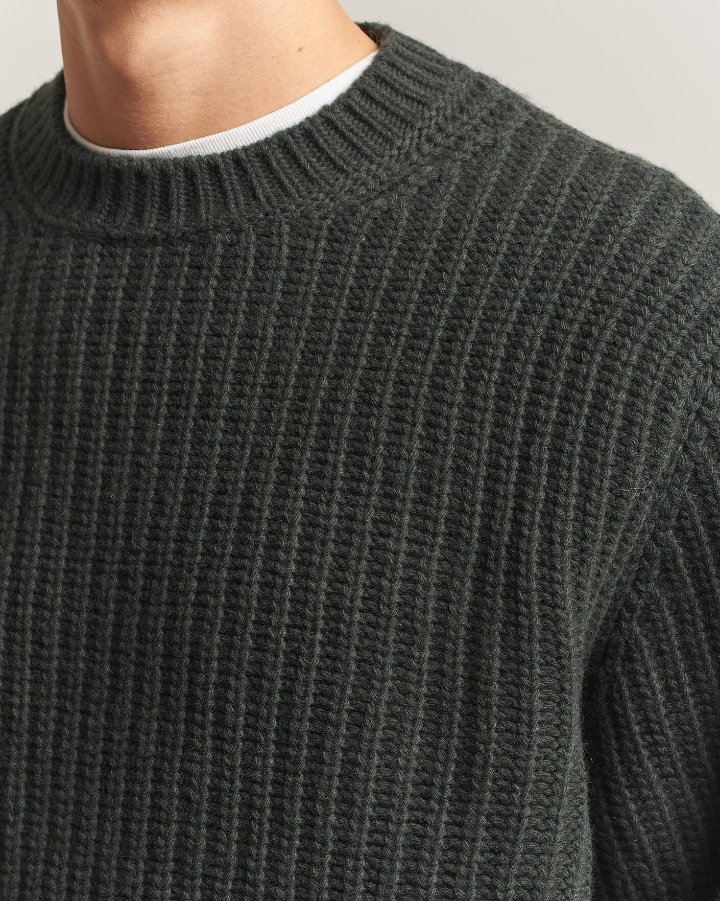 Heren | Truien | Nudie Jeans | Gurry Chunky Knitted Sweater Racing Green