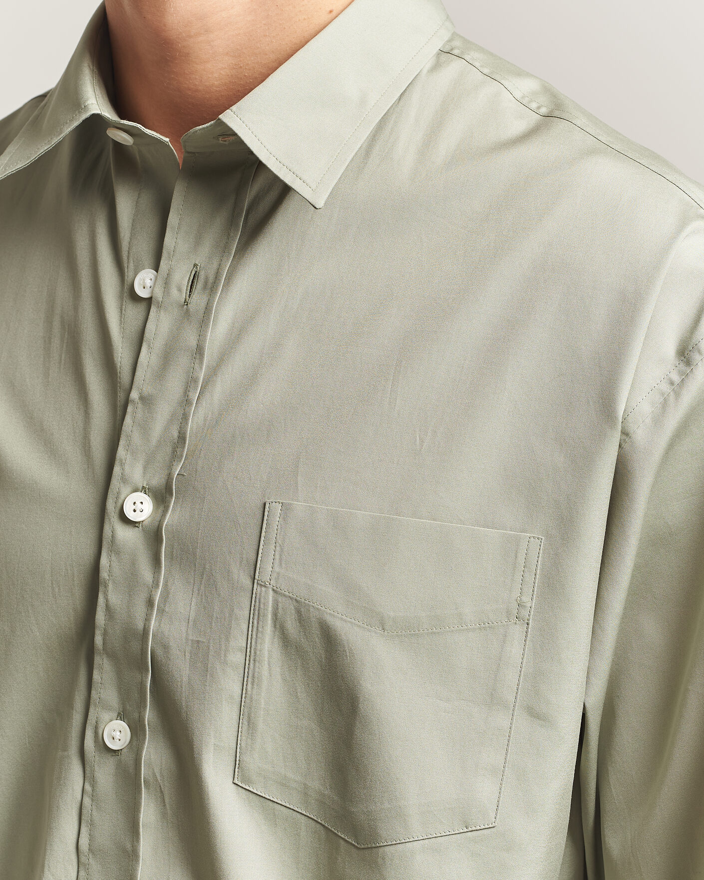 Heren | Overhemden | NN07 | Skyler Relaxed Fit Supima Cotton Shirt Pale Green