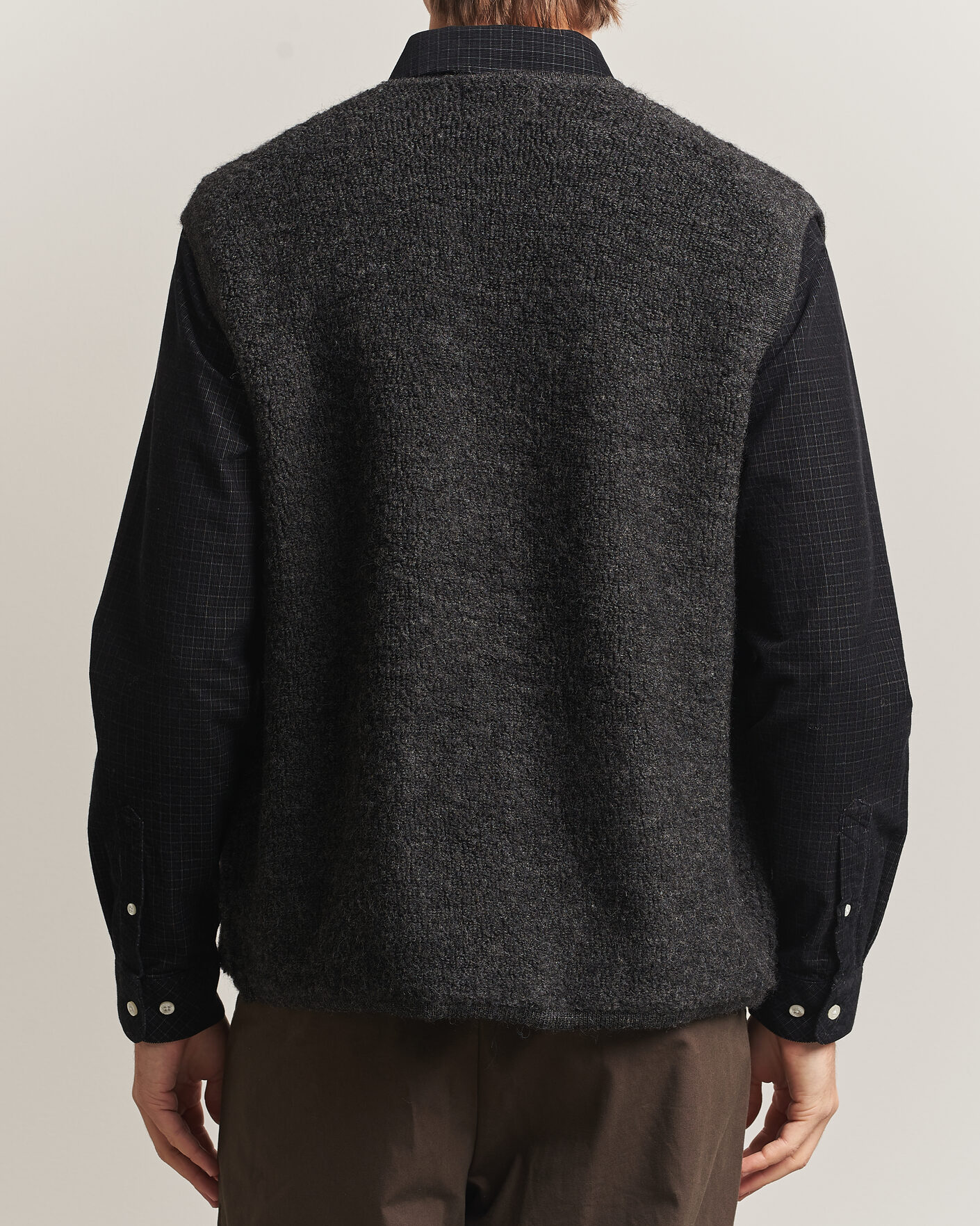 Heren | Gilets | NN07 | Mads Wool Fleece Vest Antracite Melange