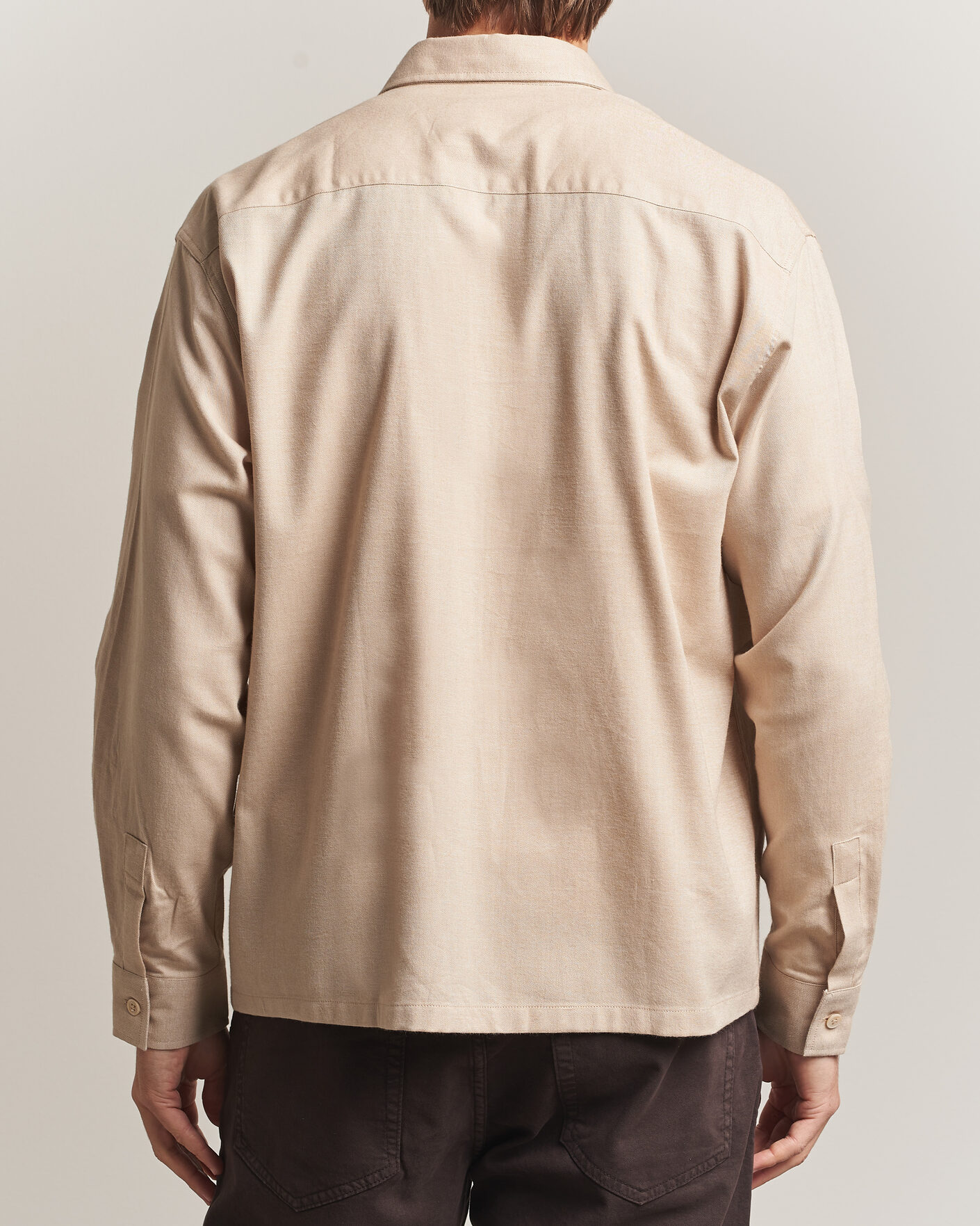 Heren | Overhemden | NN07 | Deon Brushed Light Flannel Shirt Desert Khaki