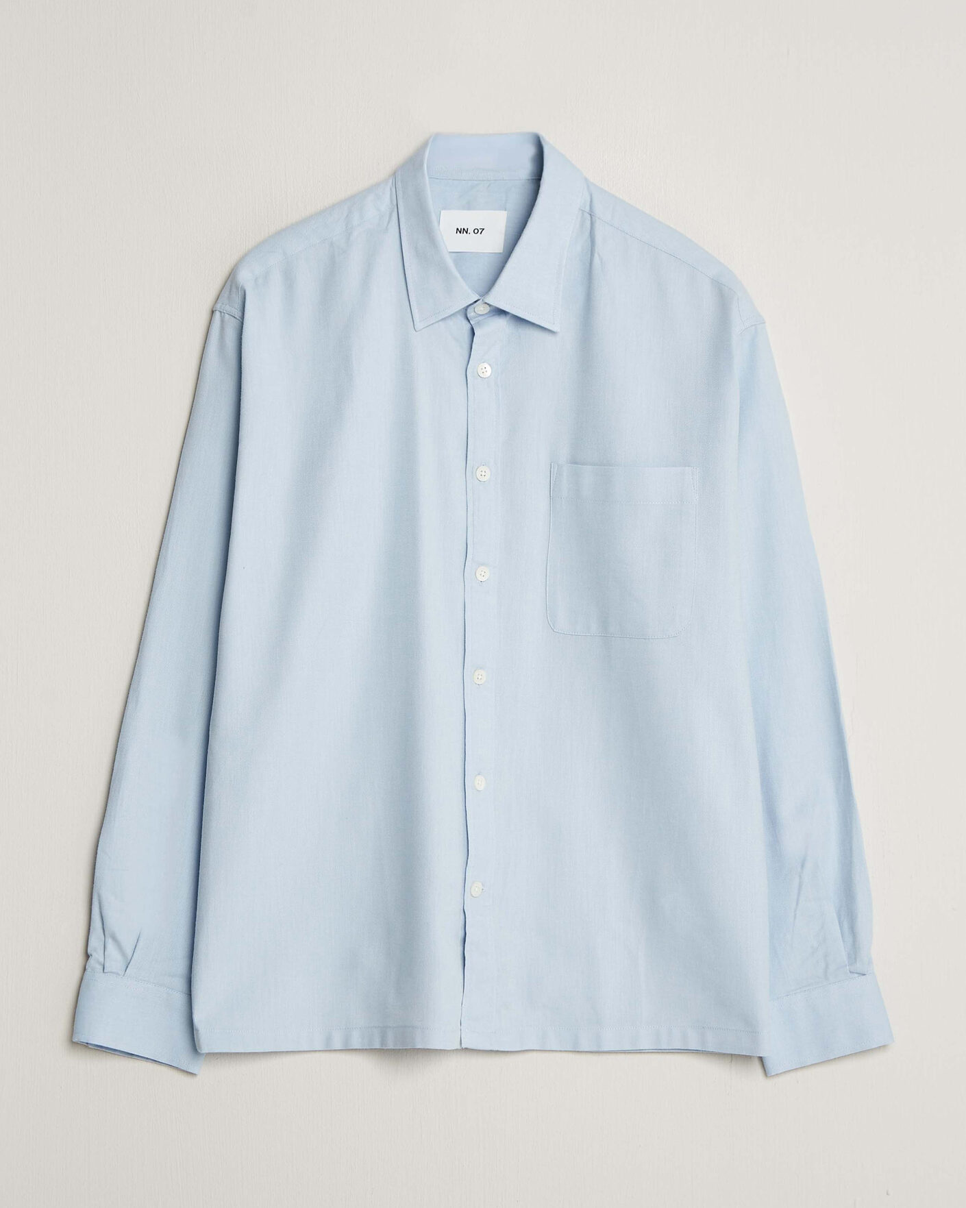 Heren | Overhemden | NN07 | Deon Brushed Light Flannel Shirt Sky Mist