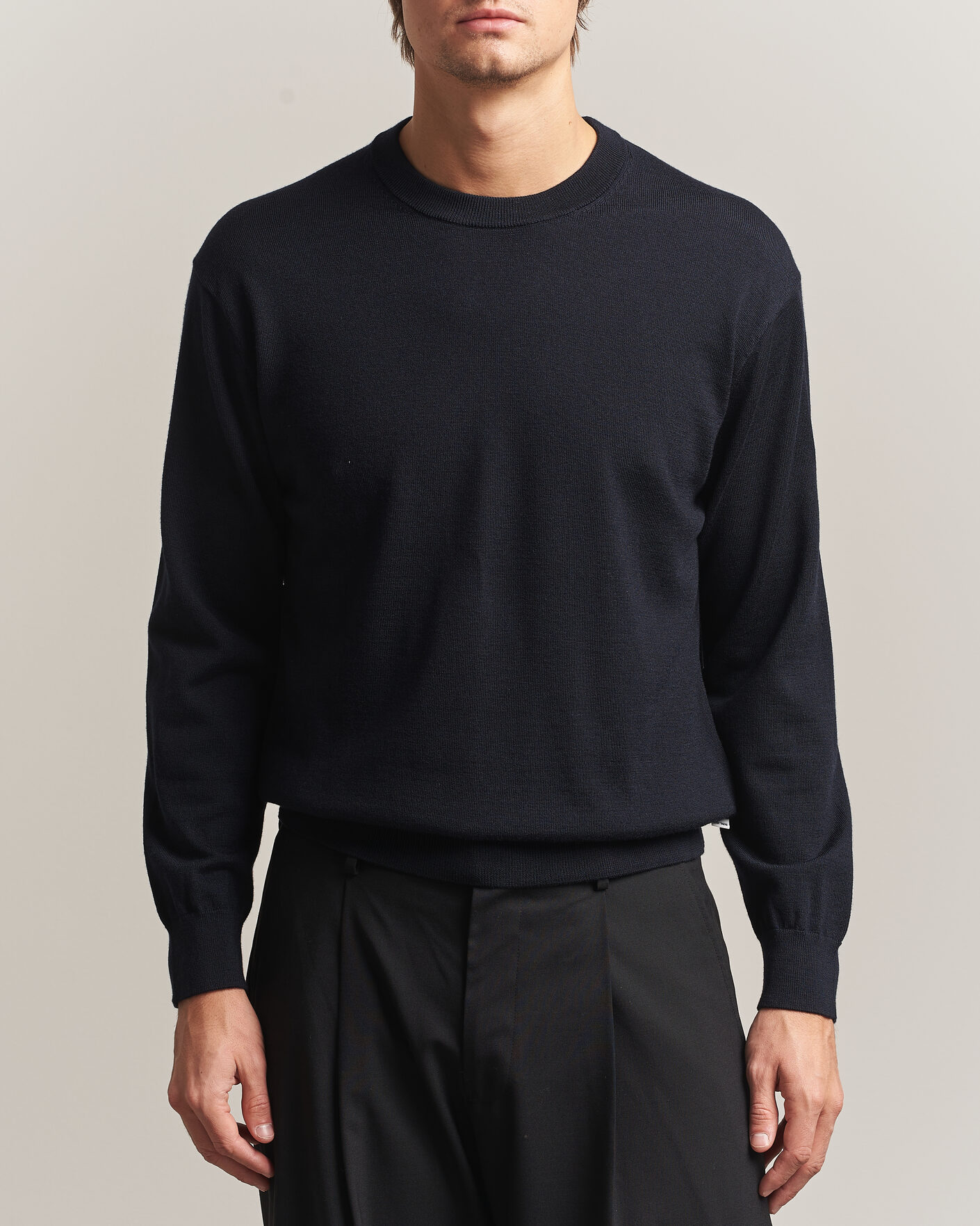 Heren | Truien | NN07 | Nate Wool Knitted Crew Neck Deep Navy