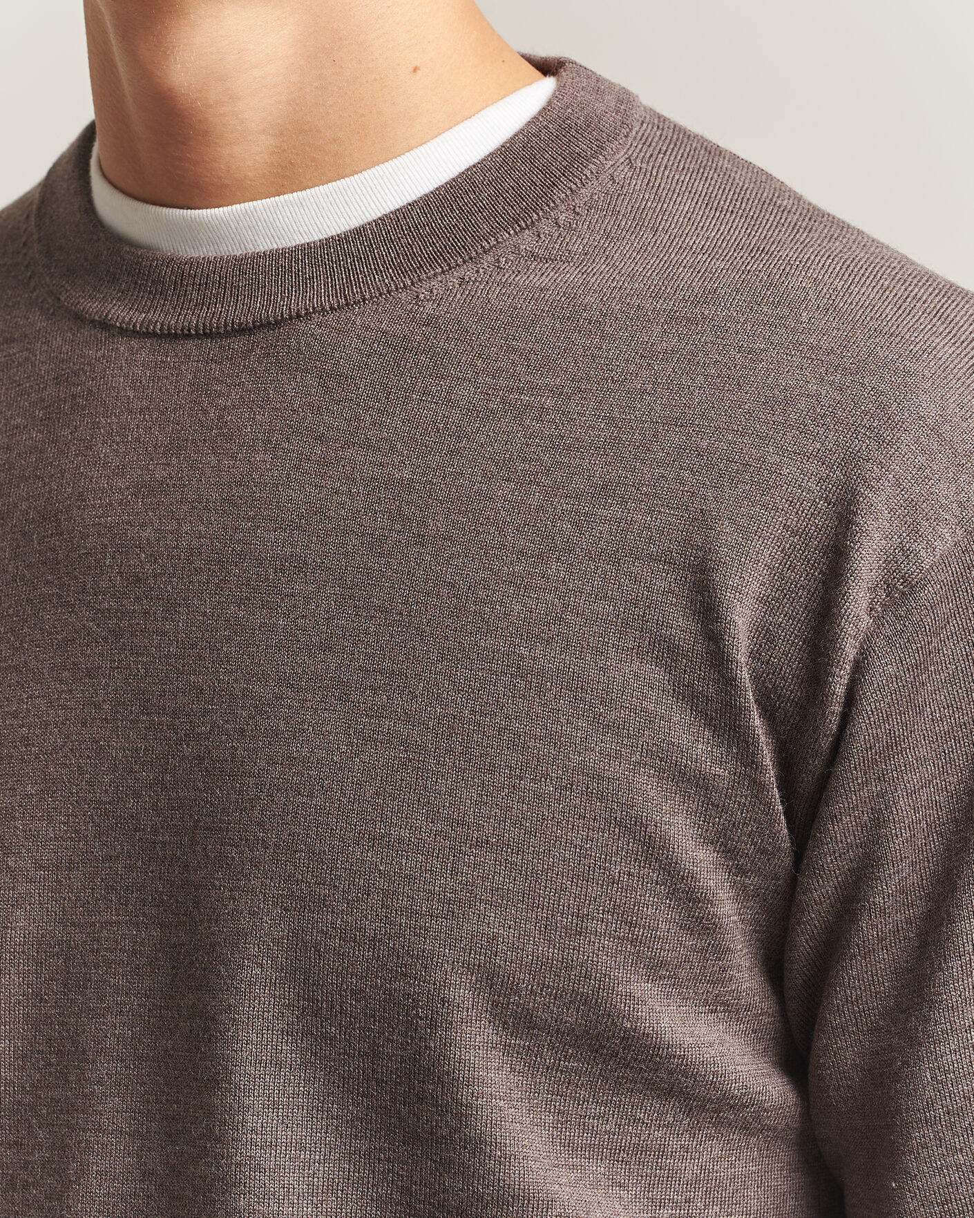 Heren | Truien | NN07 | Nate Wool Knitted Crew Neck Mable Husk