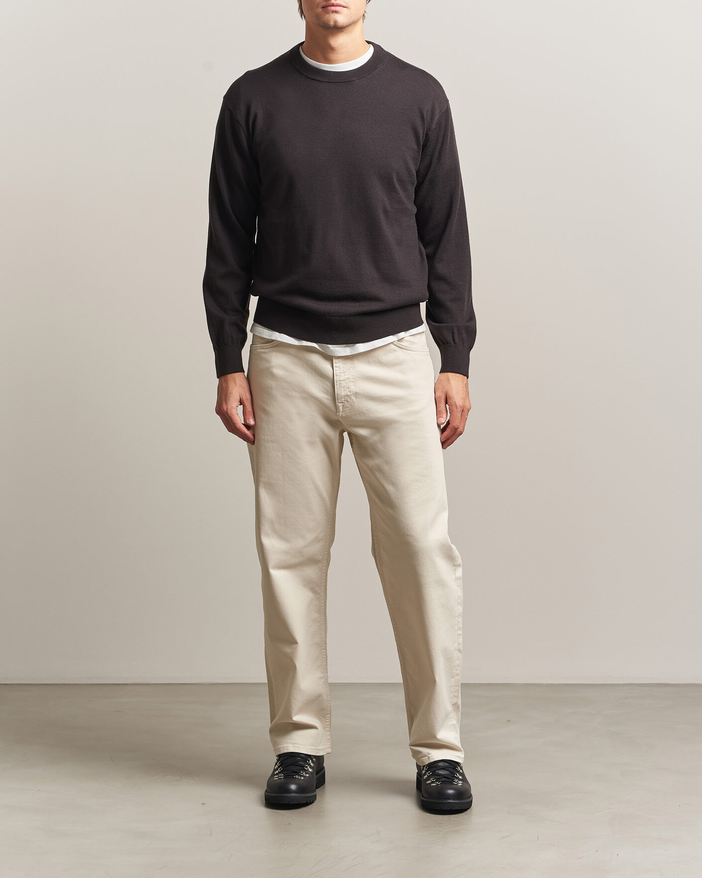 Heren | Truien | NN07 | Nate Wool Knitted Crew Neck Deep Truffle
