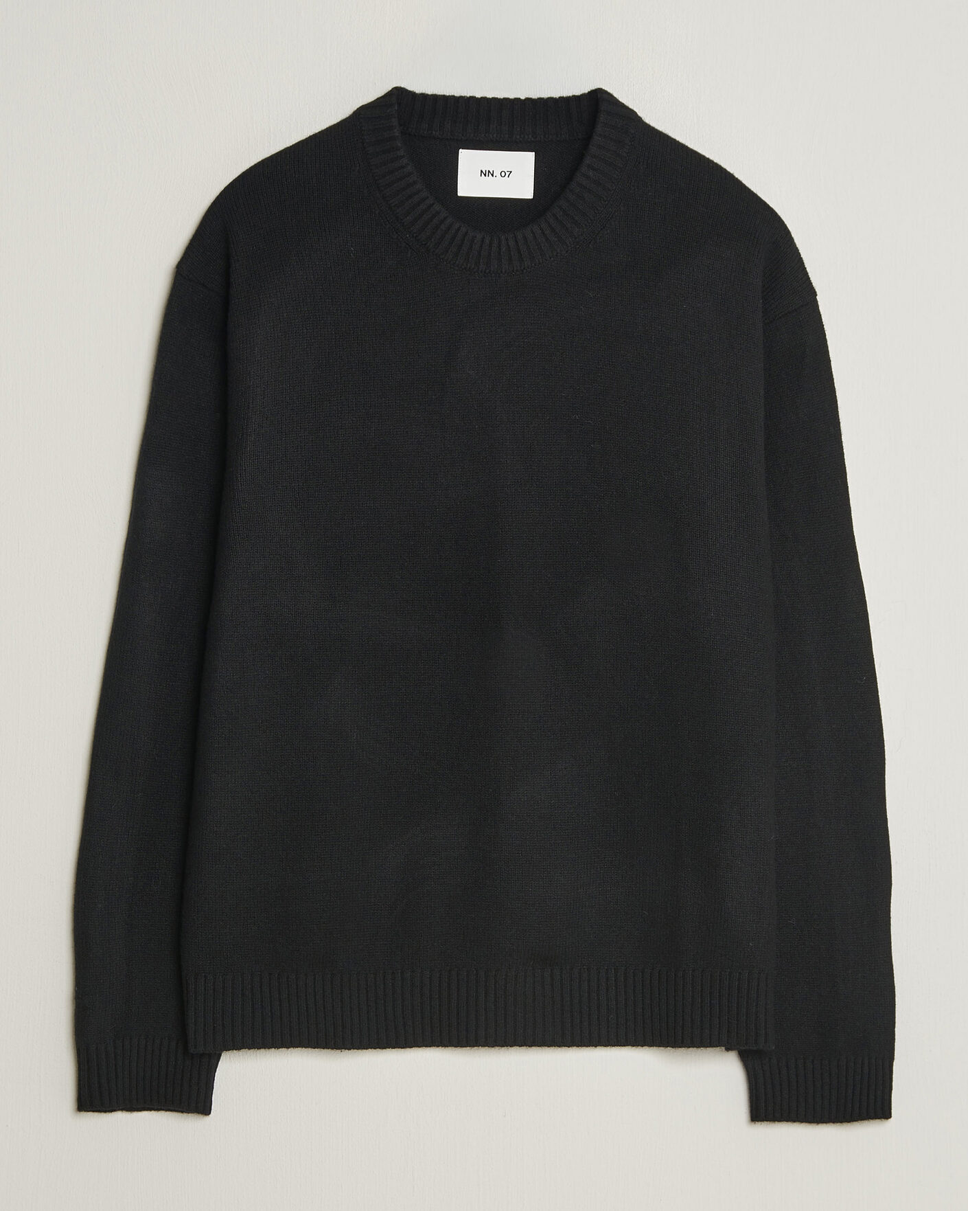 Heren | Truien | NN07 | Russel Wool/Cotton Knitted Sweater Black
