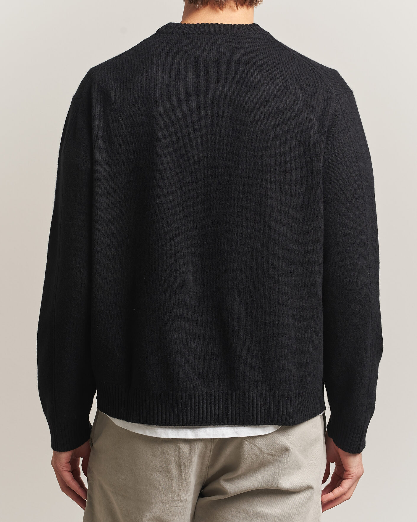 Heren | Truien | NN07 | Russel Wool/Cotton Knitted Sweater Black