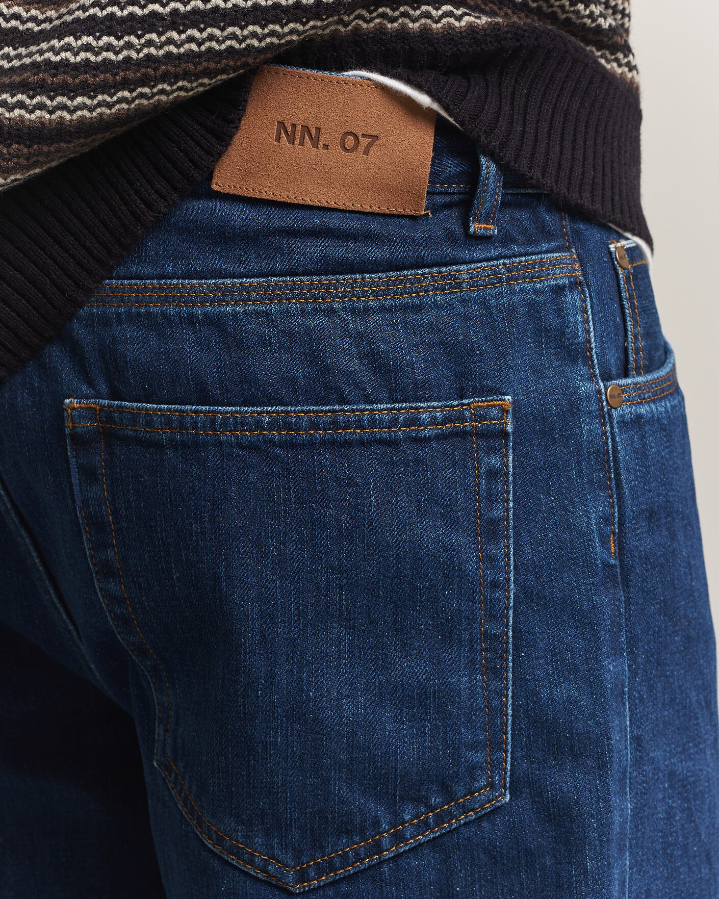 Heren | Broeken | NN07 | Otis Relaxed Fit Selvedge Jeans Medium Indigo