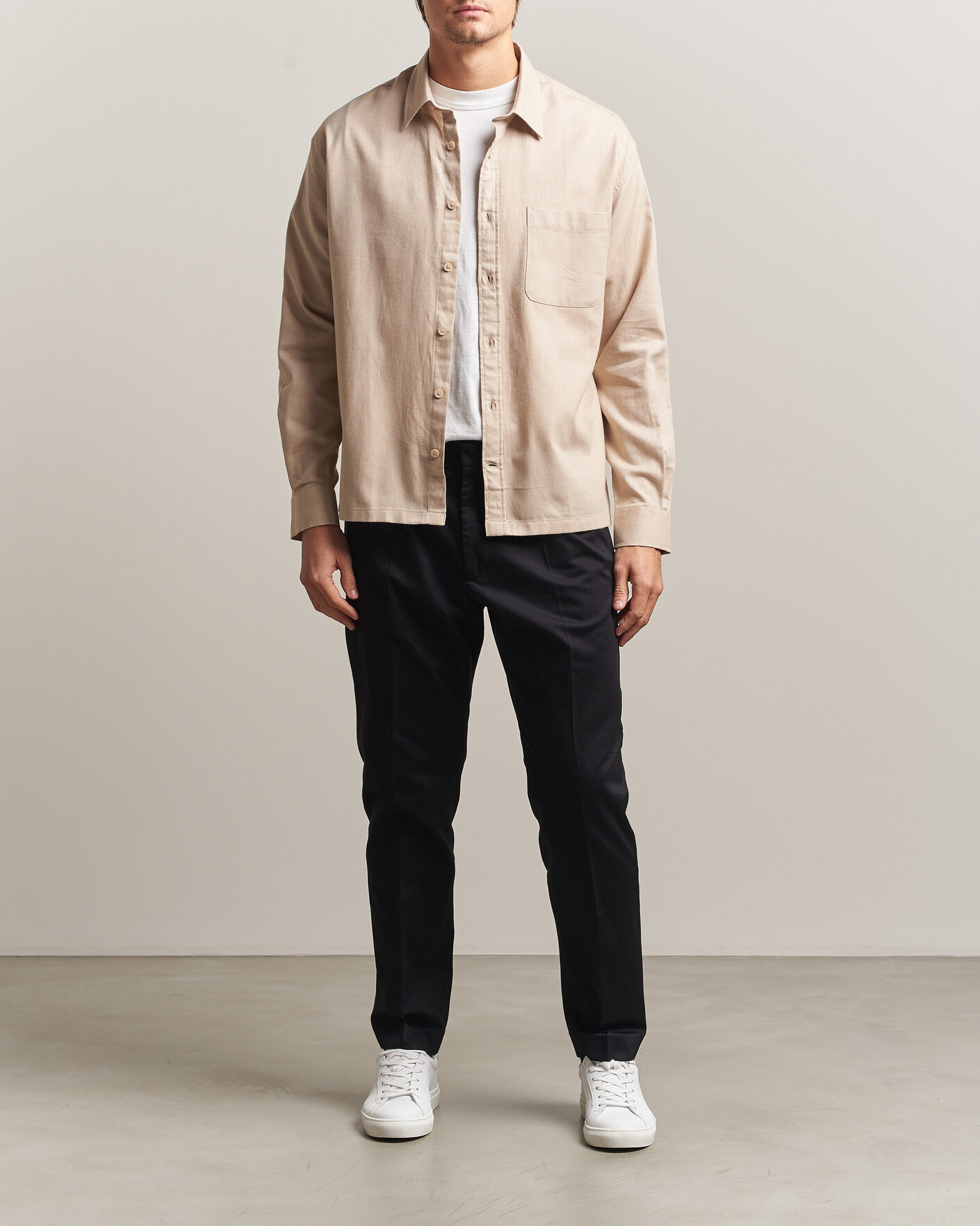 Heren | Broeken | NN07 | Bill Pleated Cotton Chinos Black