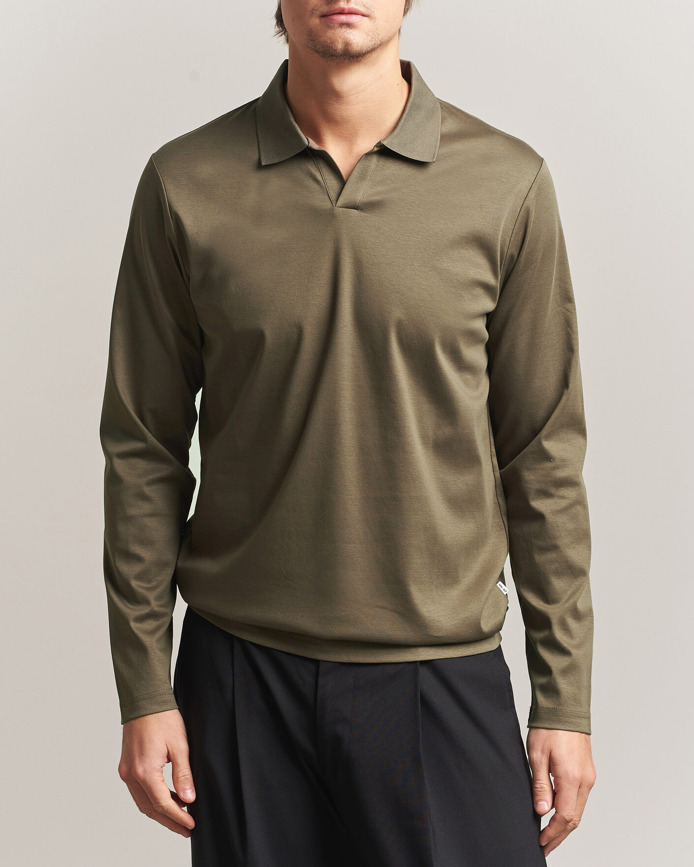 Heren | Polo's | NN07 | Paul Long Sleeve Polo Mable Husk