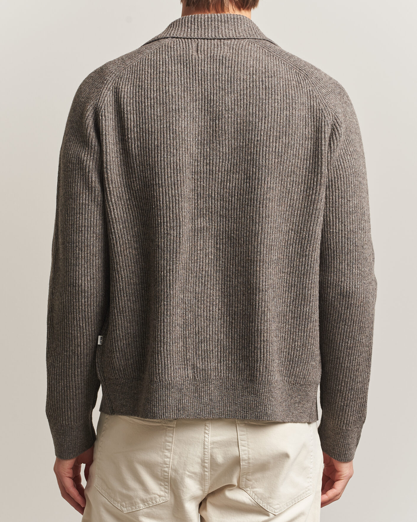 Heren | Truien | NN07 | Shane Wool Knitted Cardigan Mable Husk