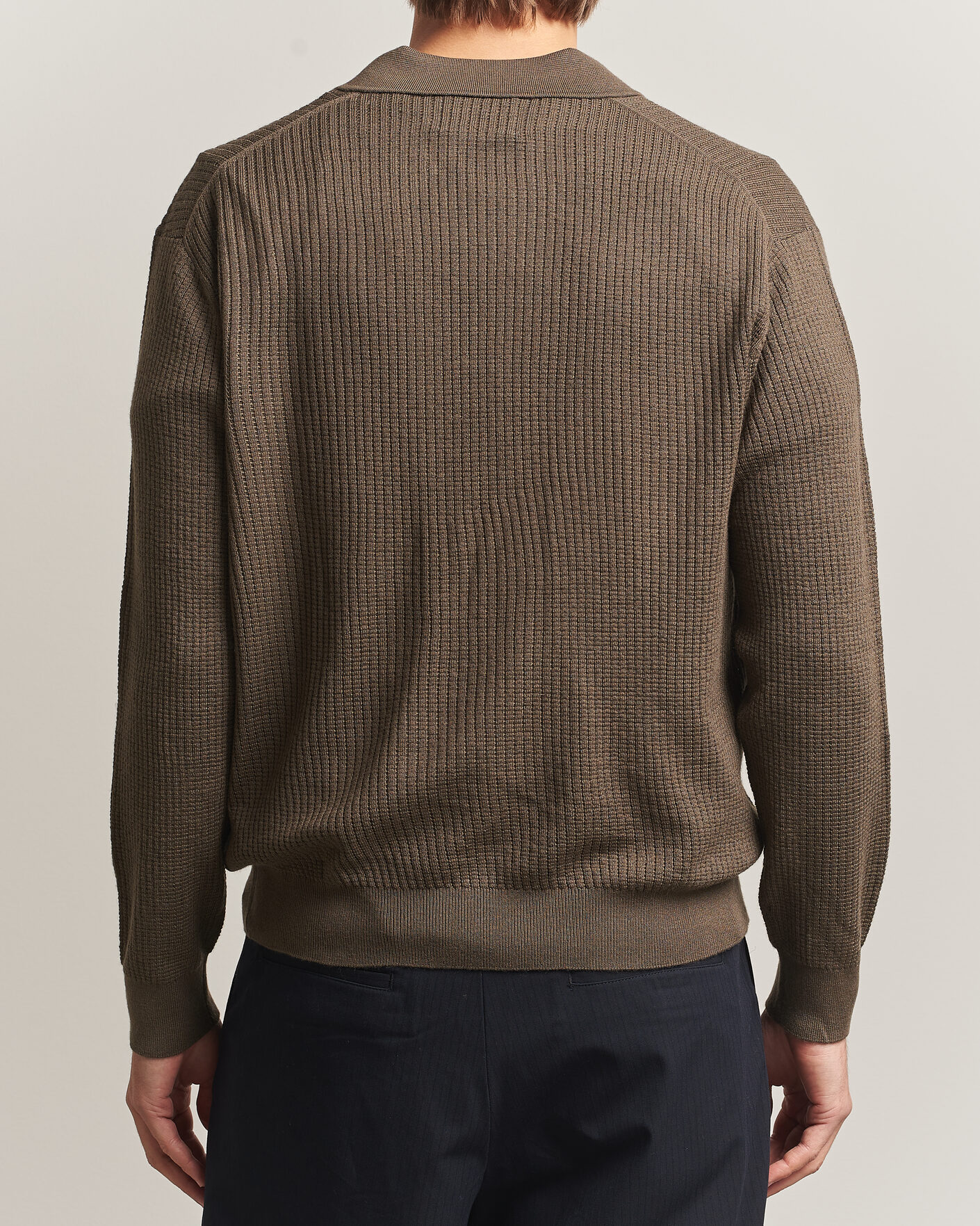 Heren | Truien | NN07 | Nate Wool Knitted Polo Mable Husk