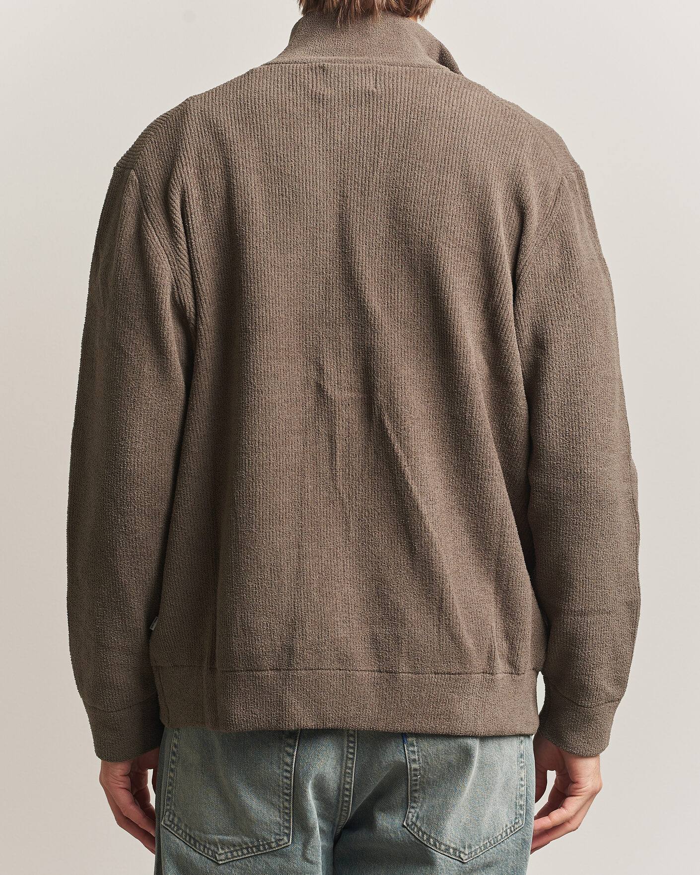 Heren | Truien | NN07 | Danny Rib Knitted Full Zip Mable Husk