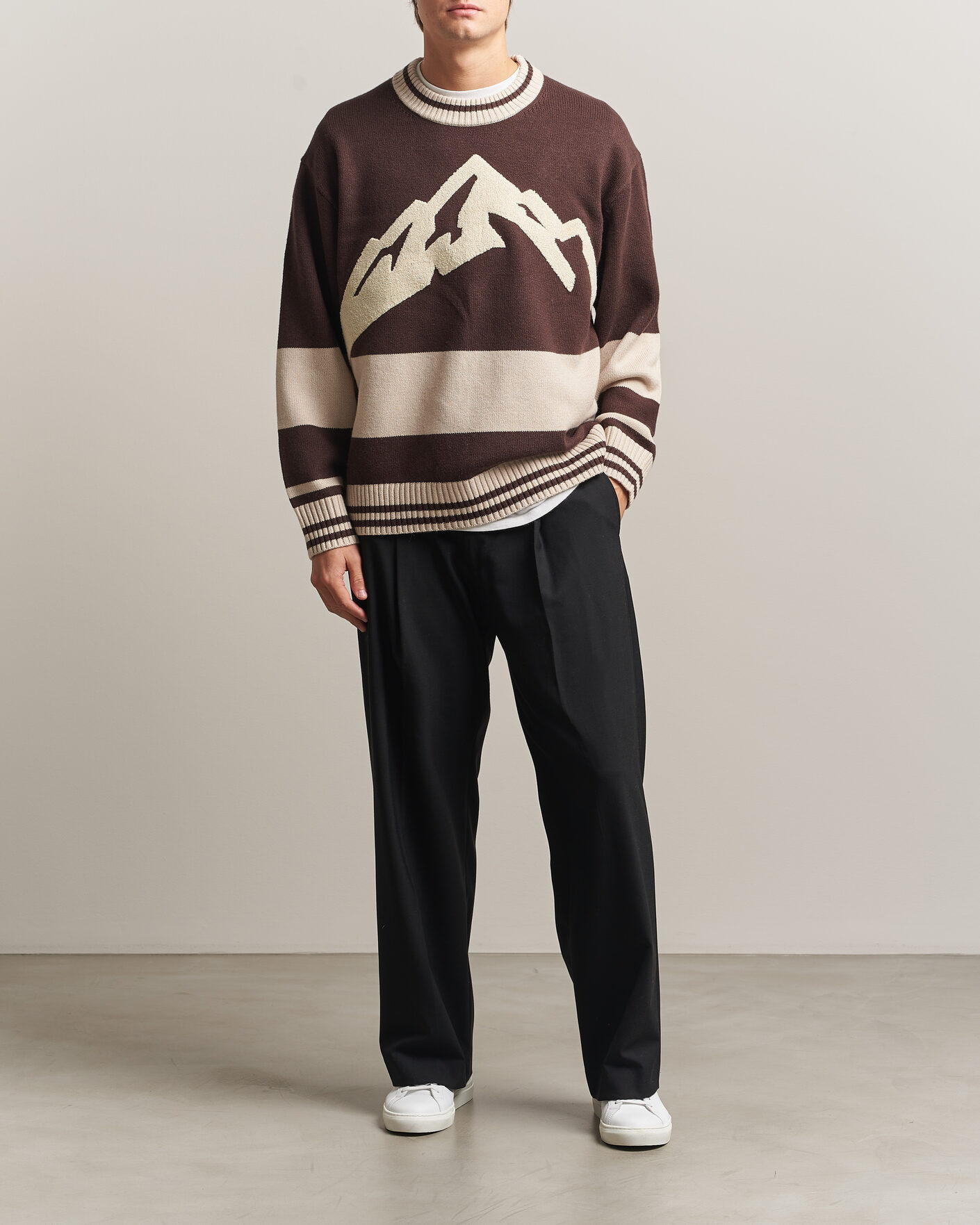 Heren | Truien | J.Lindeberg | Steve Mountin Knitted Sweater Seal Brown
